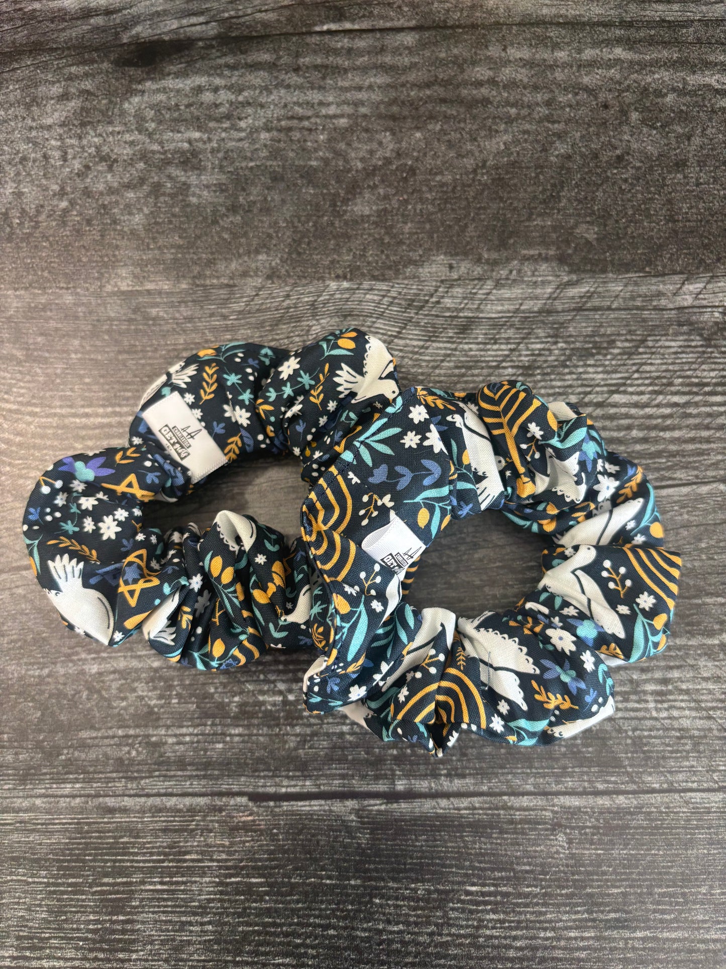 Happy Hanukkah Menorah’s - Cotton Scrunchie