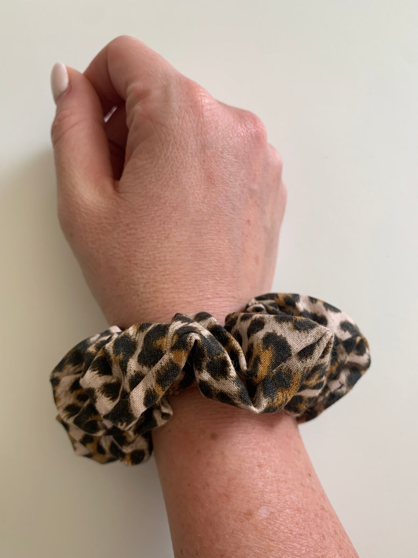 Leopard Print - Cotton Scrunchie