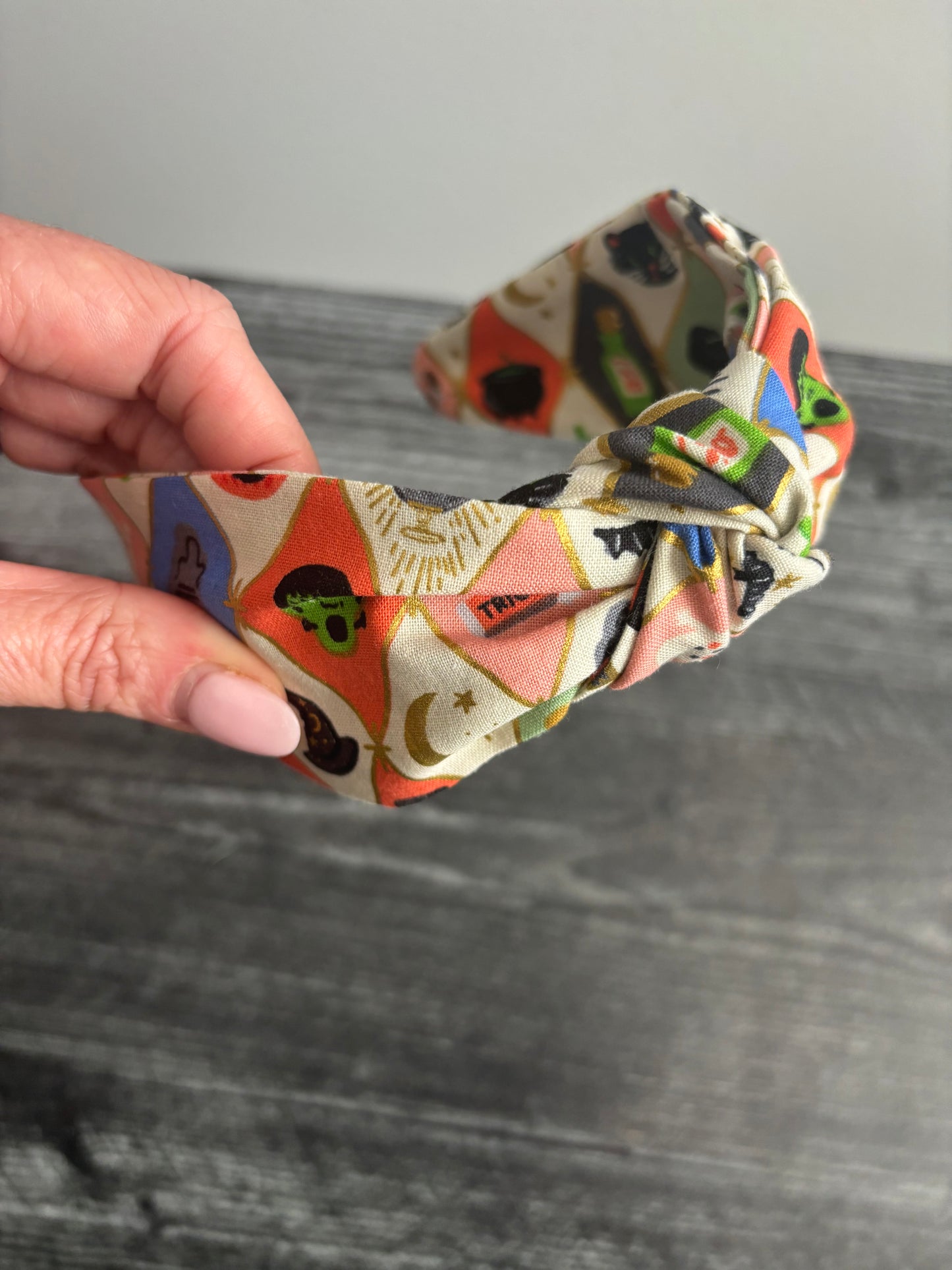 Halloween Argyle - Knotted Headband