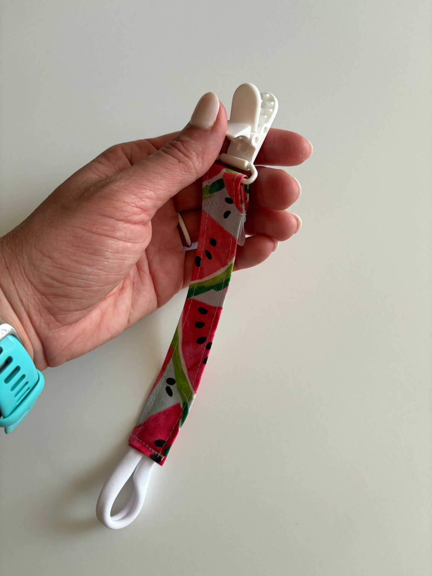 Watermelons on Baby Blue - Paci Clip