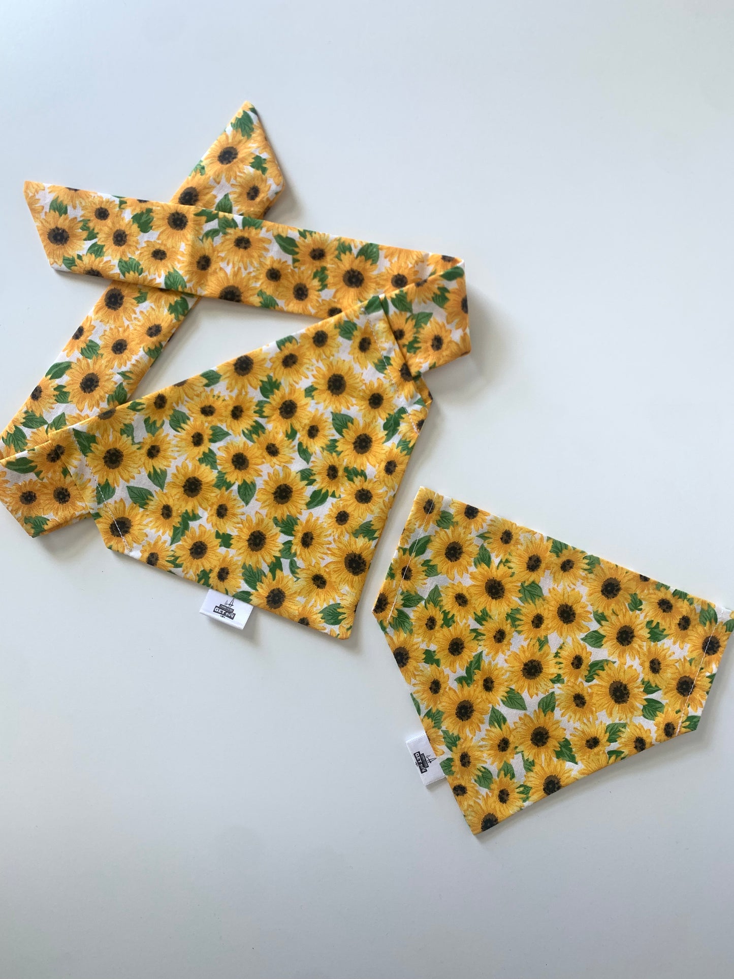 Sunflowers on White - Pet Bandana
