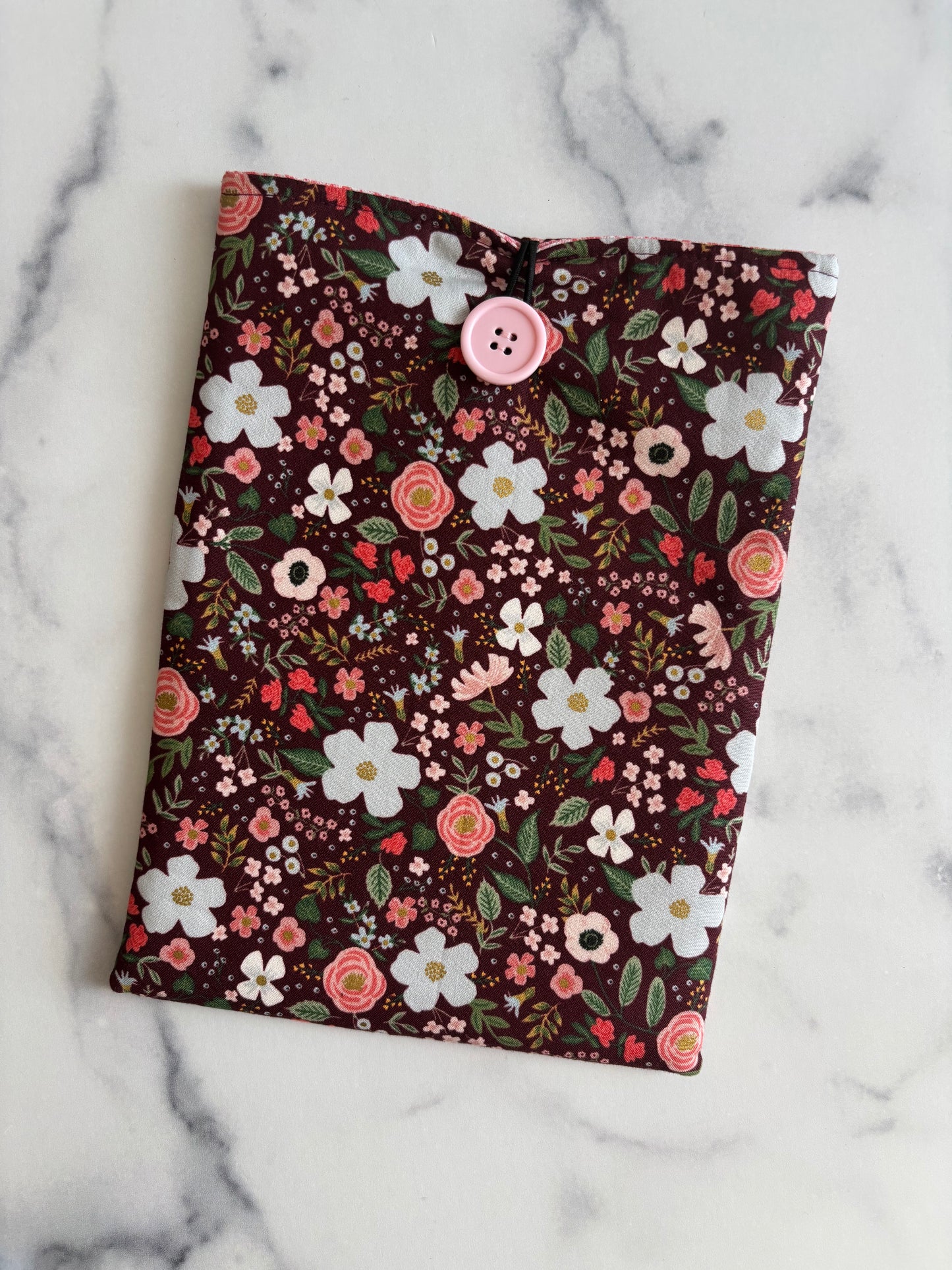 Wild Rose Burgundy - Book Sleeve