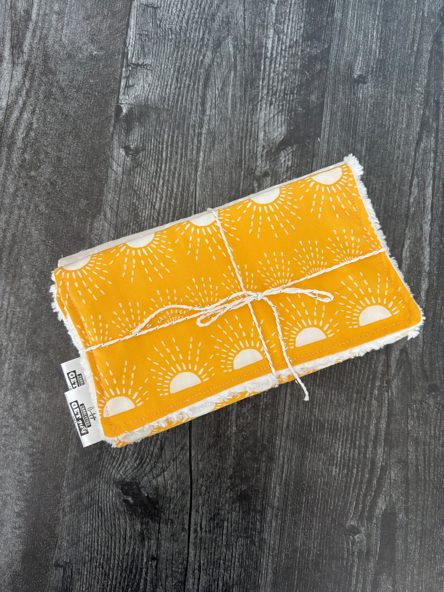 Sun, Clouds, and Stars - Burp Cloth Set