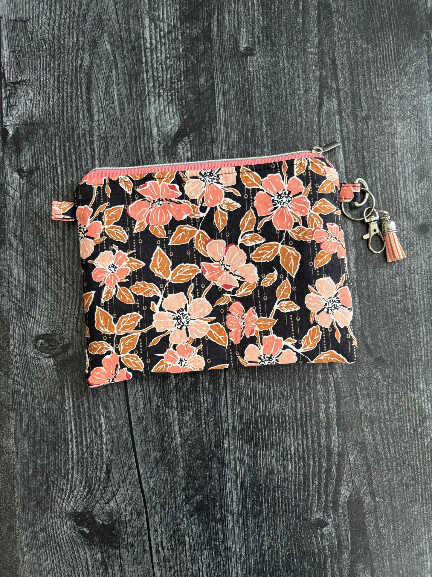 Crafted Blooms - Zippered Pouch (Medium Sized)