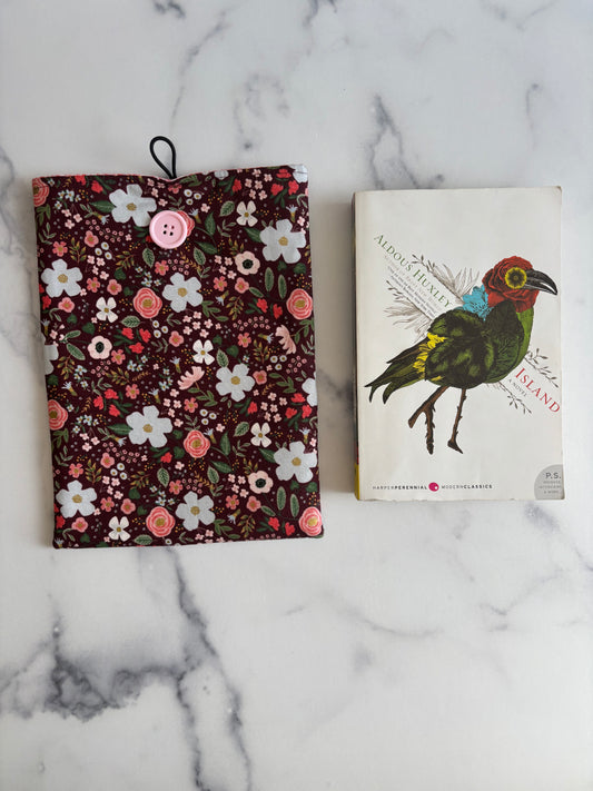 Wild Rose Burgundy - Book Sleeve