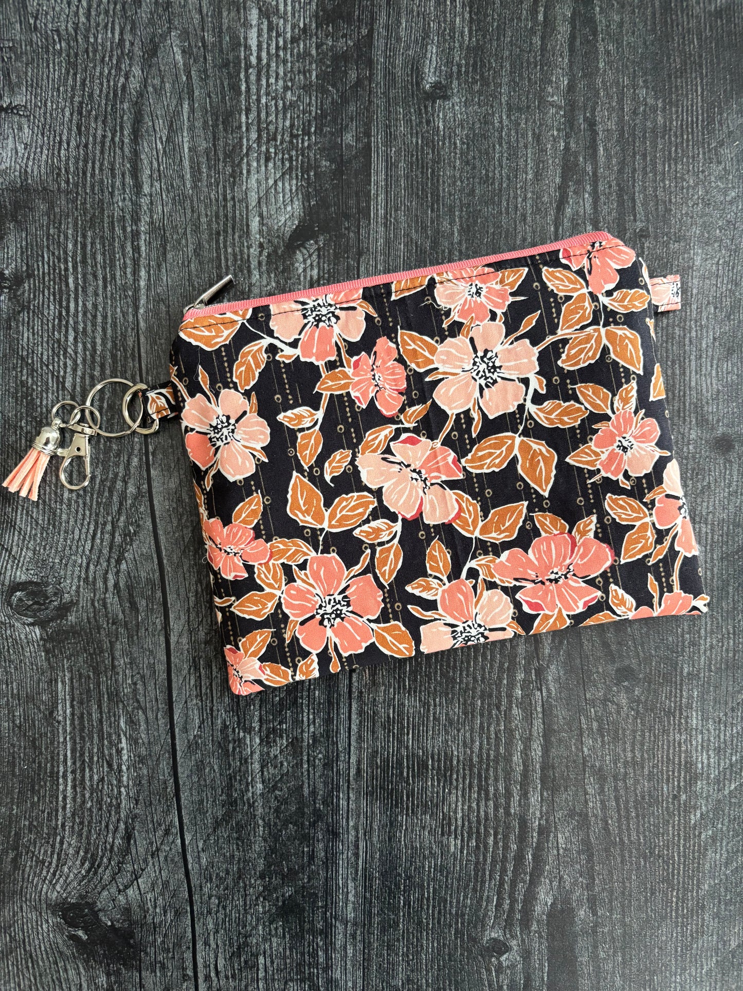 Crafted Blooms - Zippered Pouch (Medium Sized)