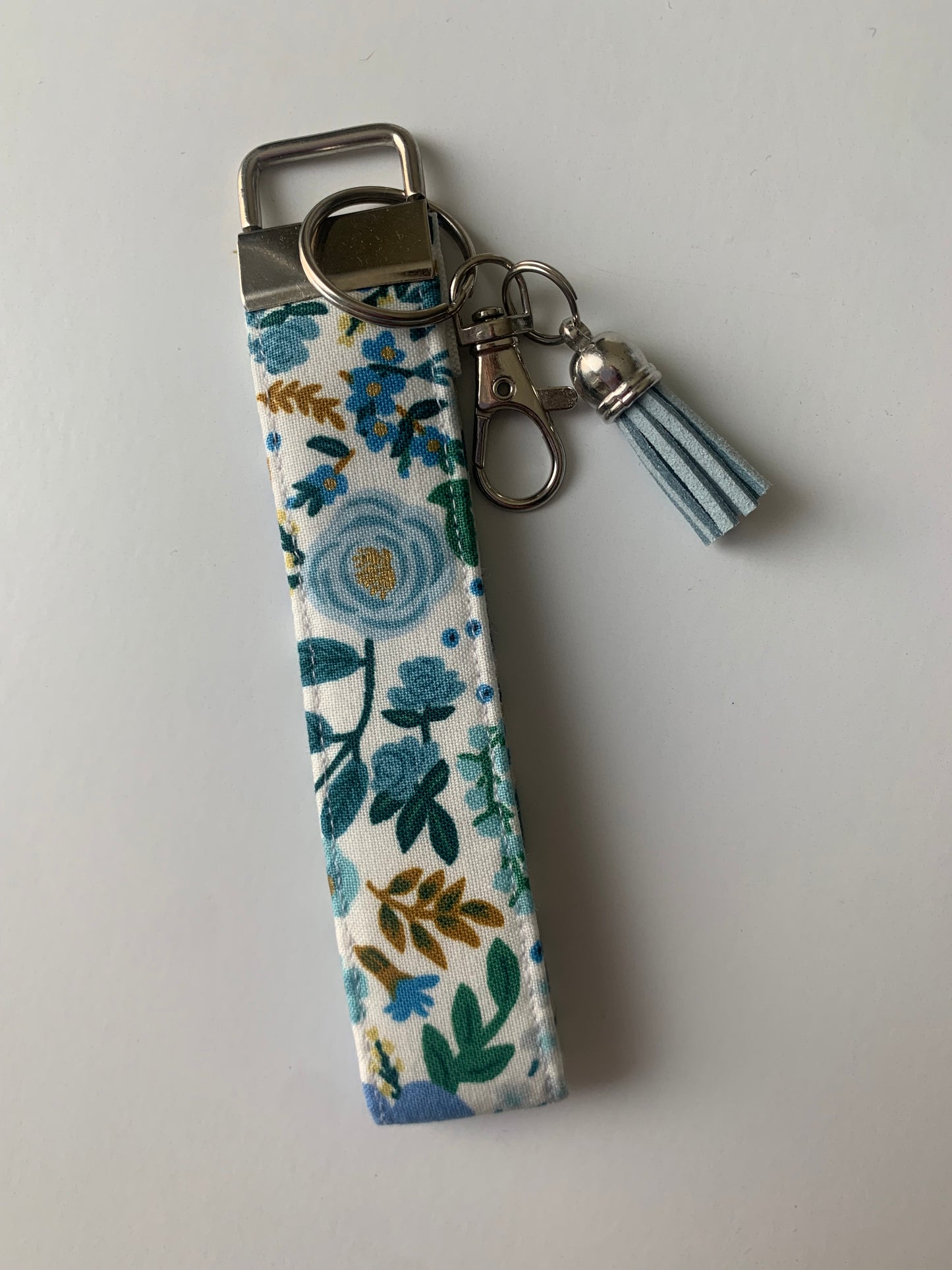 Wild Rose in Blue - Keychain