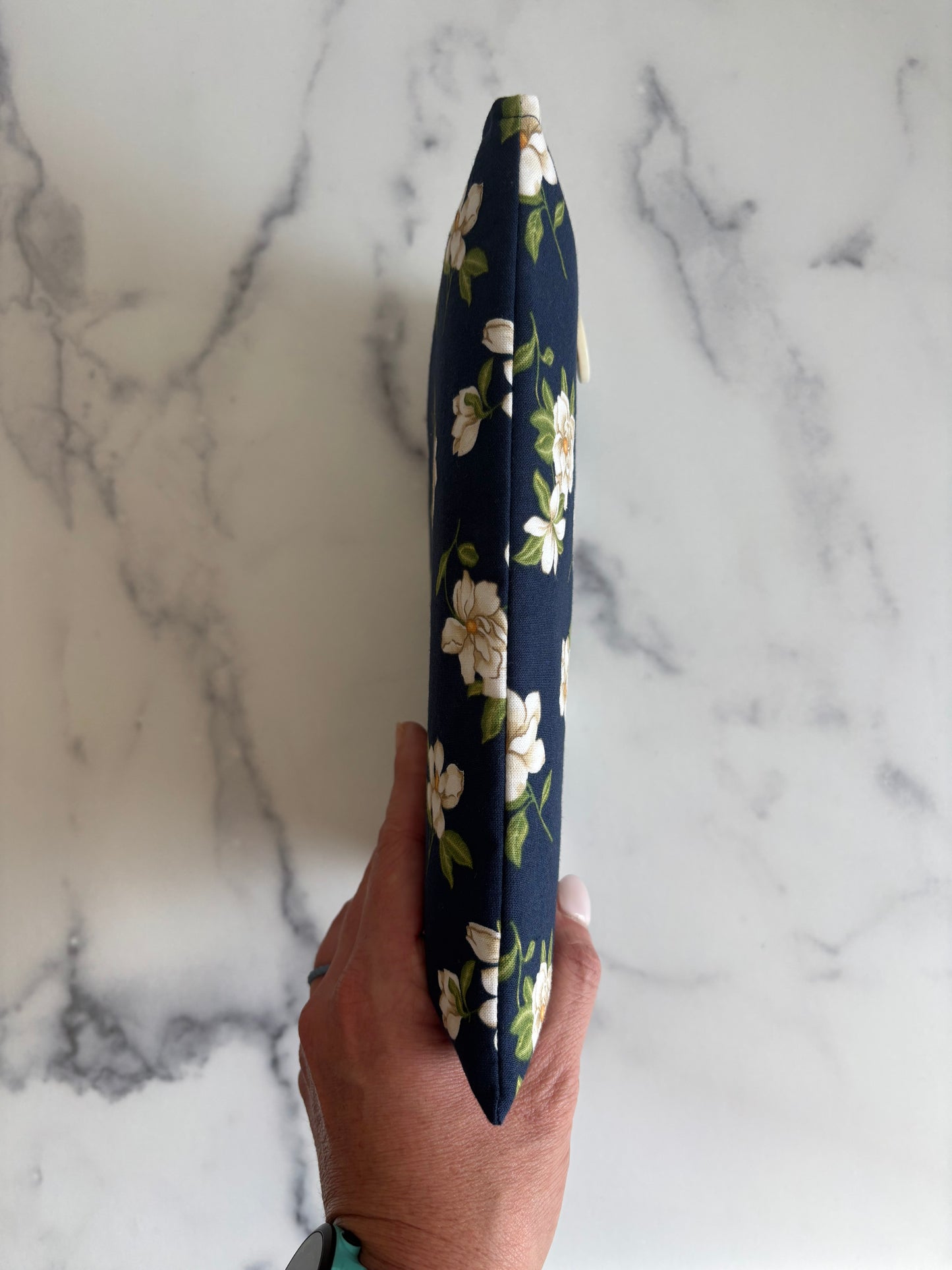 Magnolias on Navy - Book Sleeve
