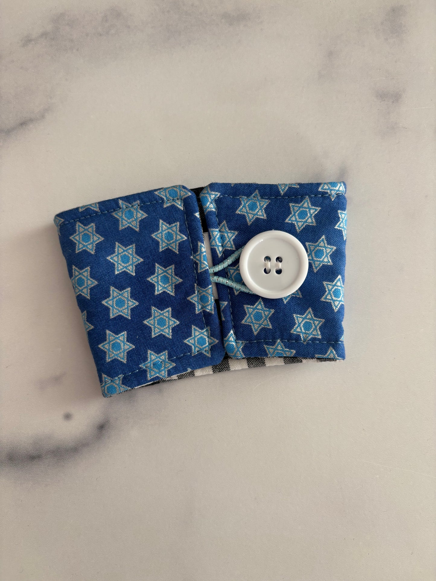Star of David on Blue - Reusable Coffee Sleeve