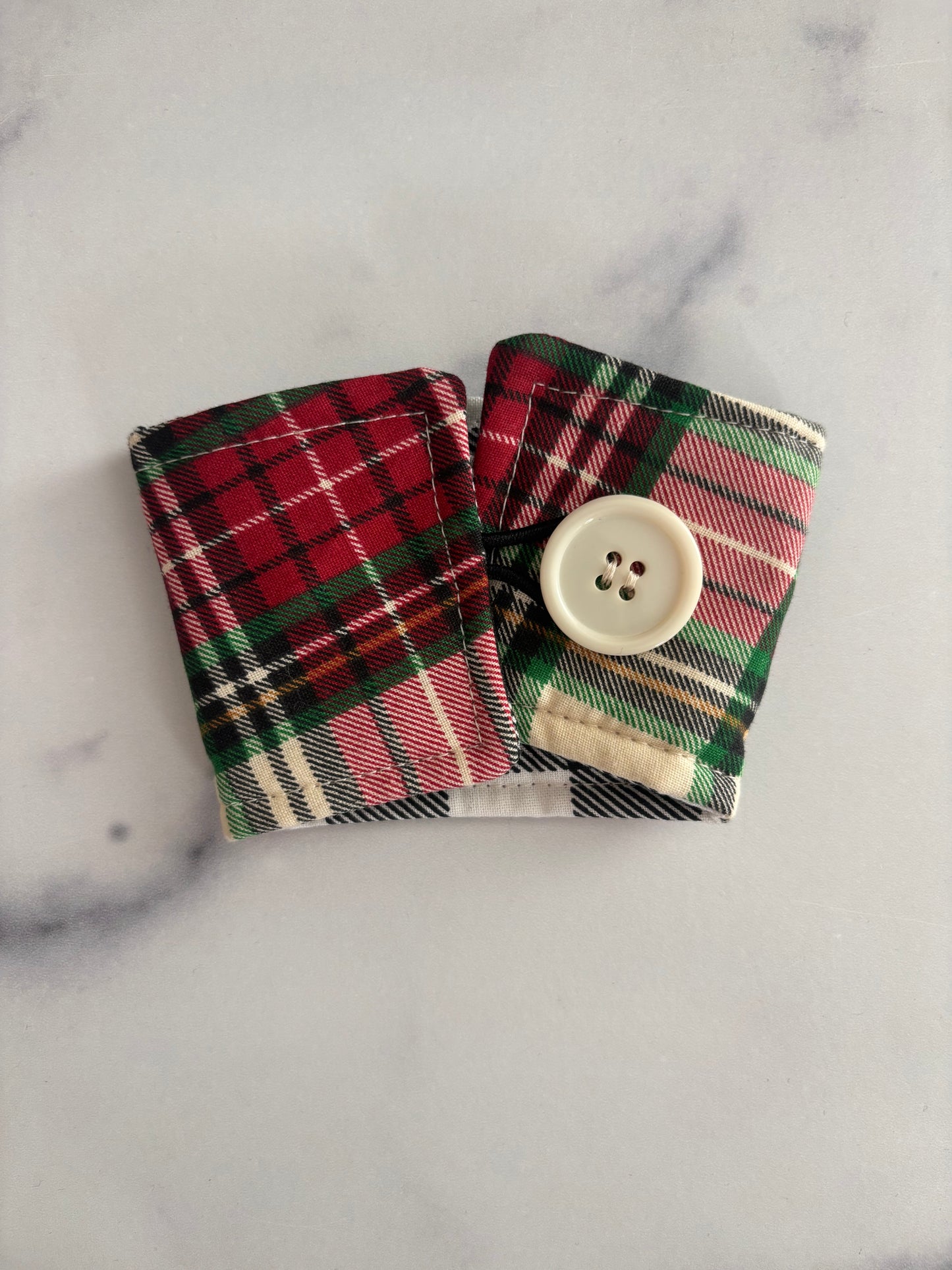 Holiday Plaid - Reusable Coffee Sleeve