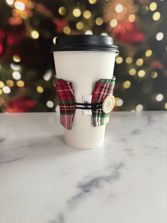 Holiday Plaid - Reusable Coffee Sleeve