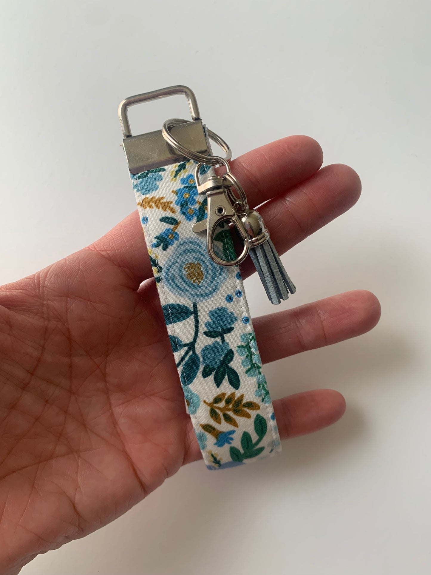 Wild Rose in Blue - Keychain
