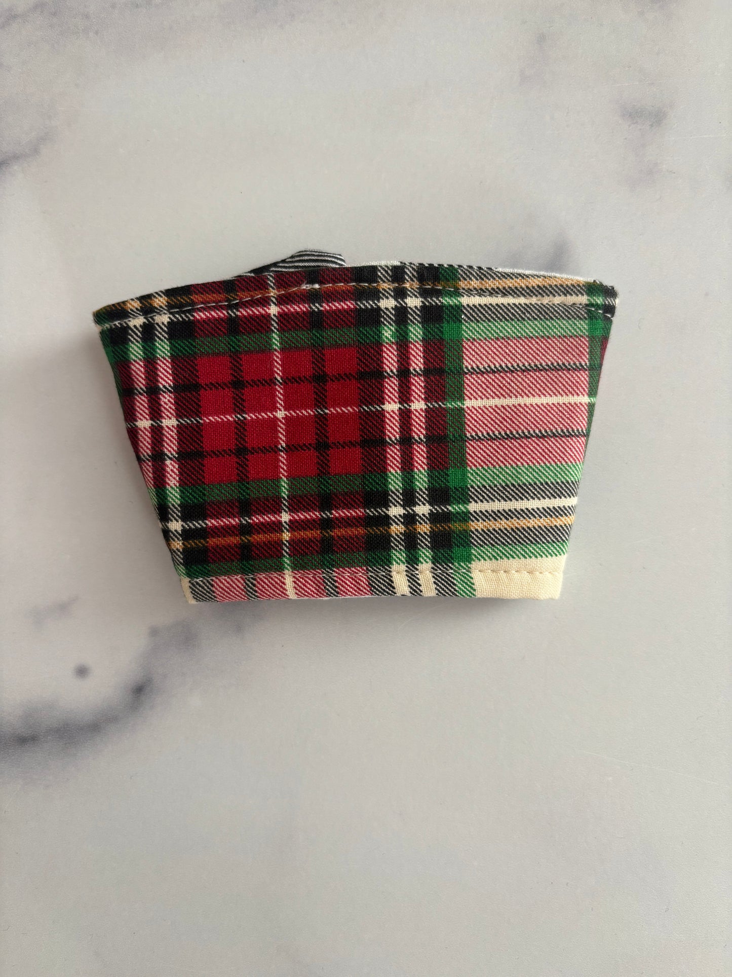 Holiday Plaid - Reusable Coffee Sleeve