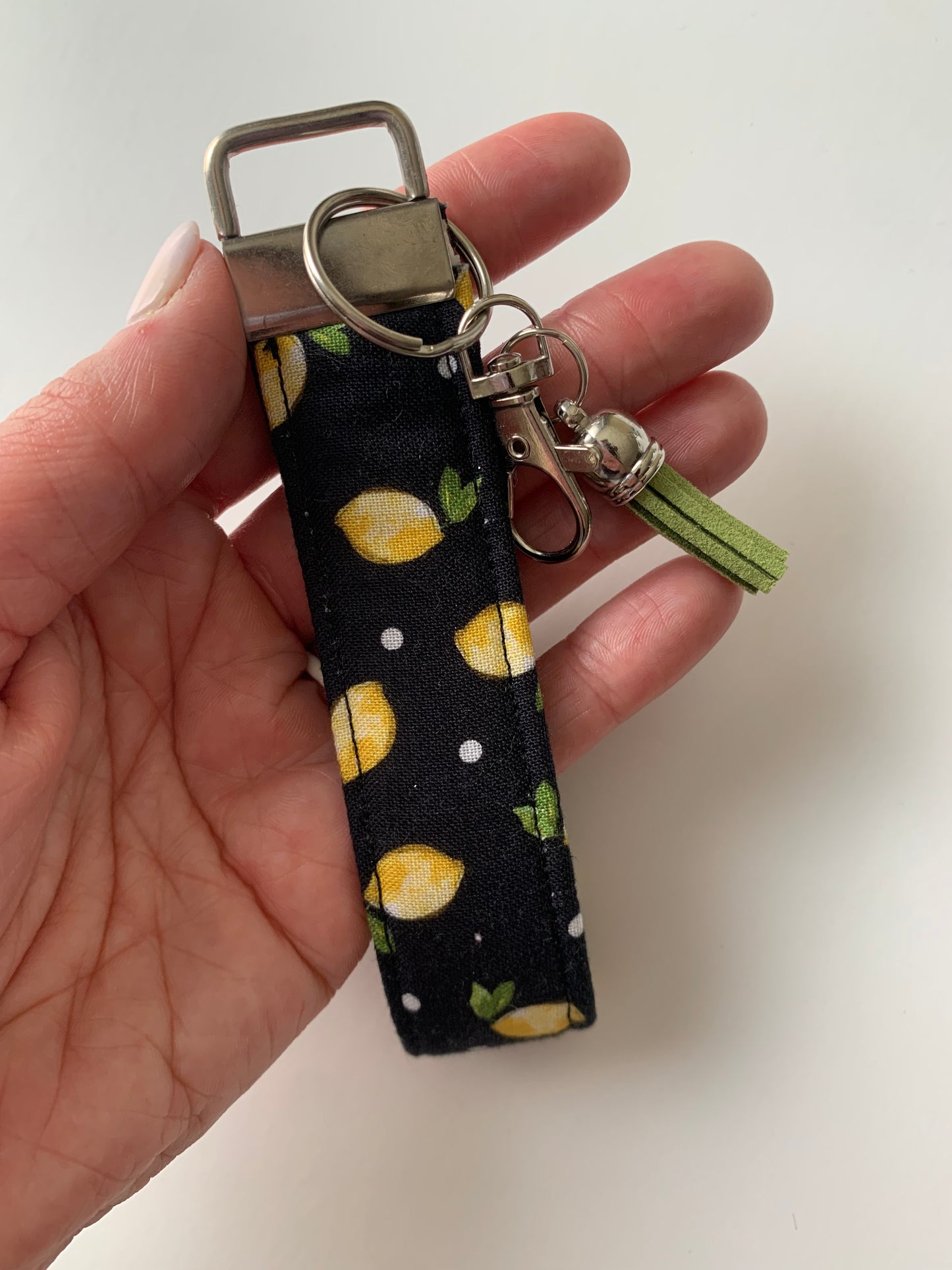 FINAL STOCK: Lemons on Black - Keychain