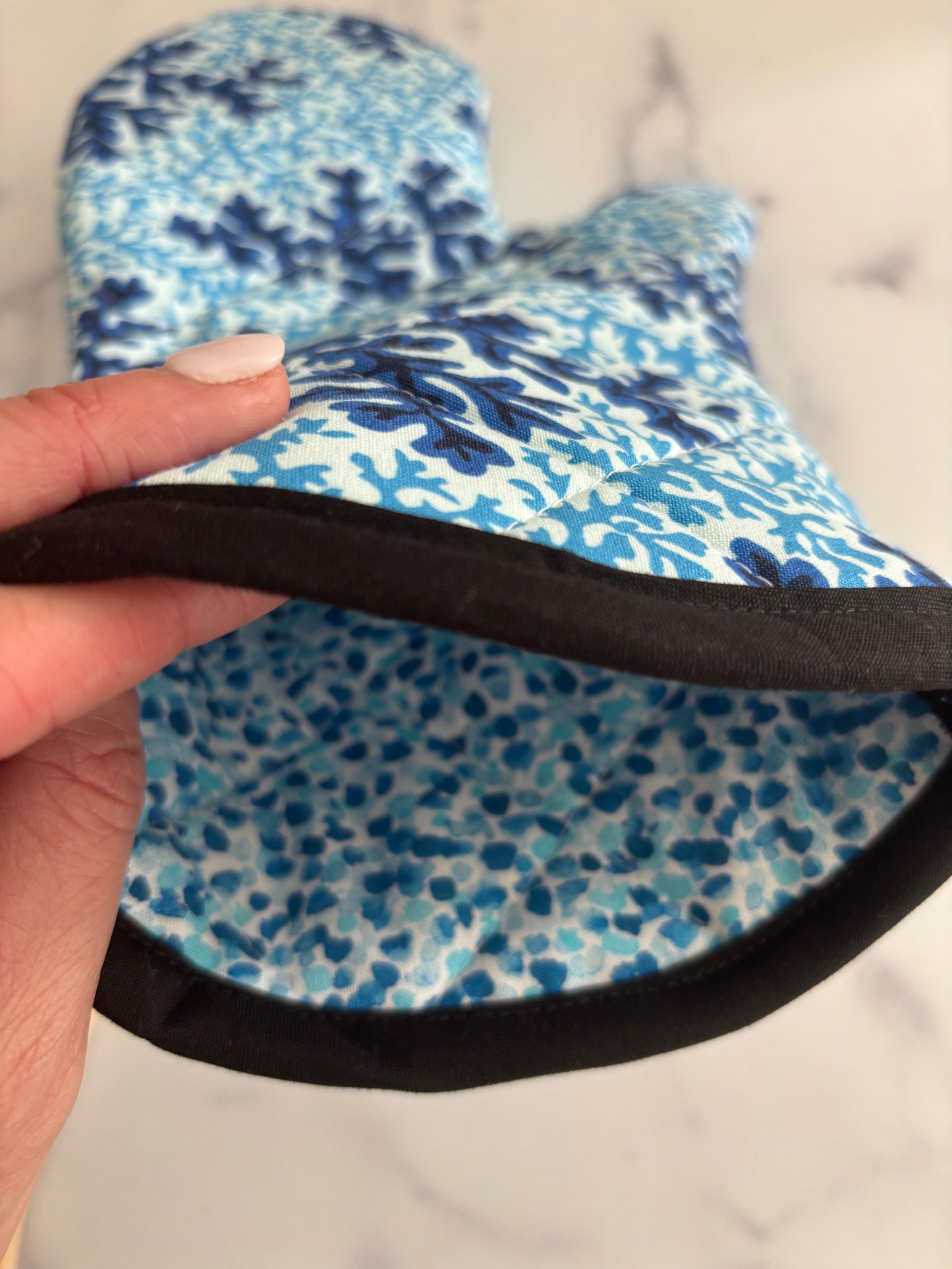 Blue Coral - Oven Mitt