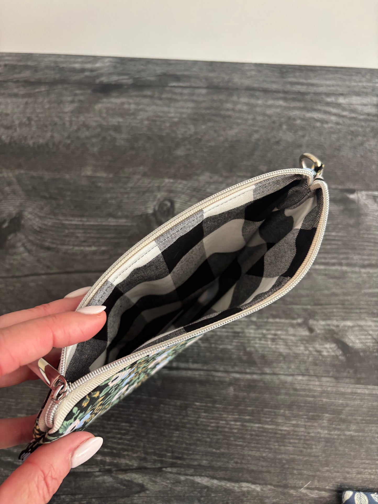 Rosa Black - Zippered Pouch (Medium Sized)