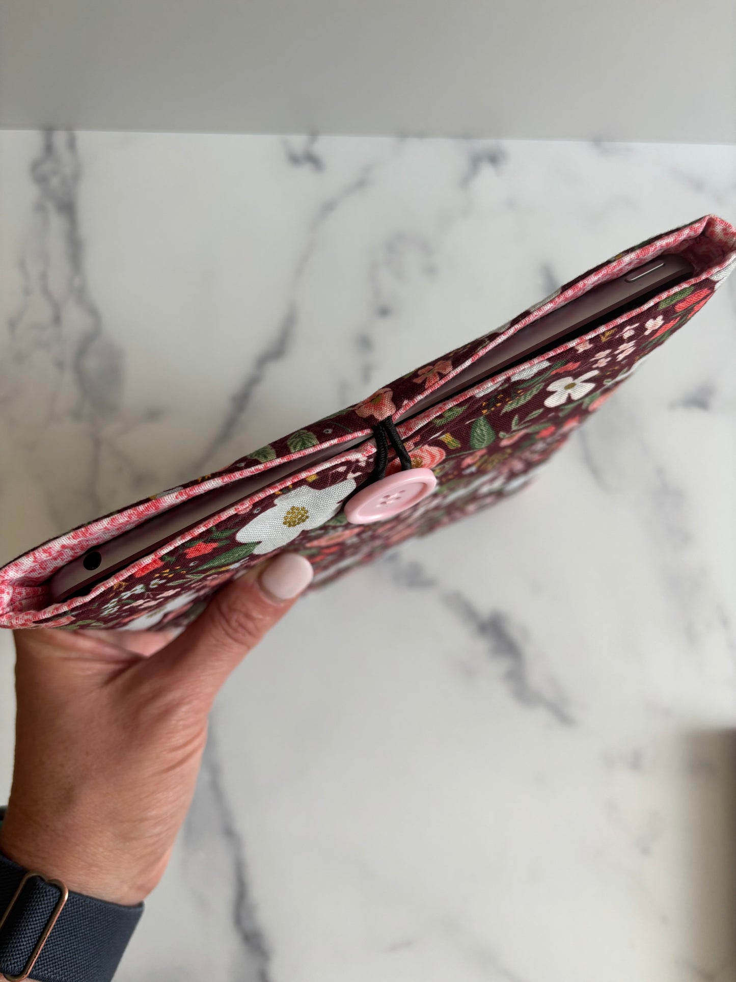 Wild Rose Burgundy - Book Sleeve