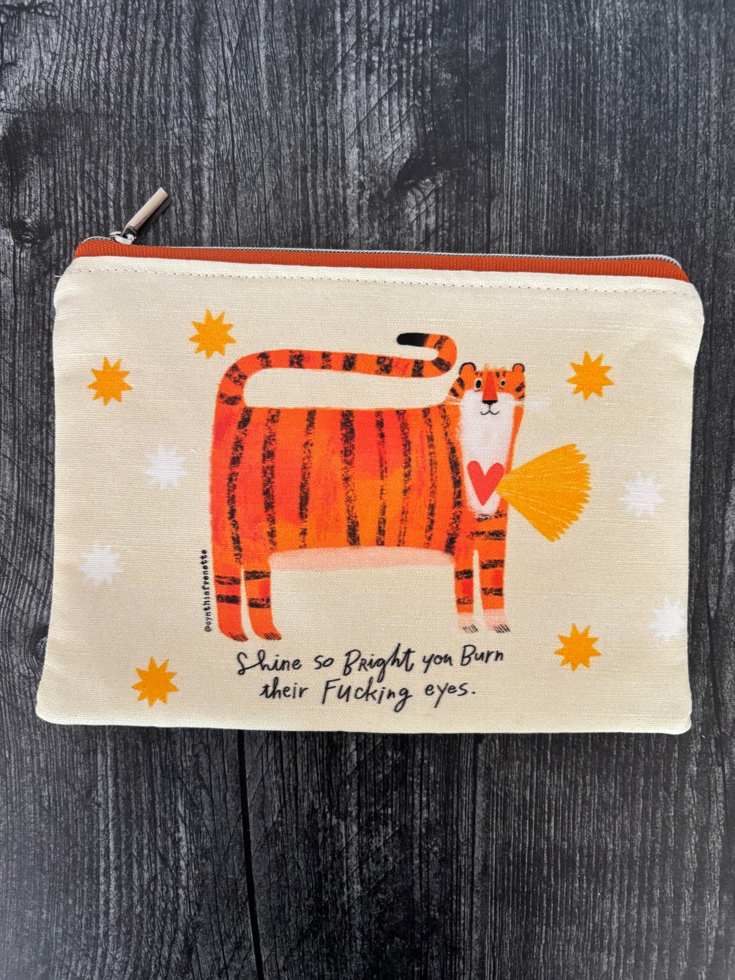 Shine so Bright - Sweary Zippered Pouch (Medium Sized)