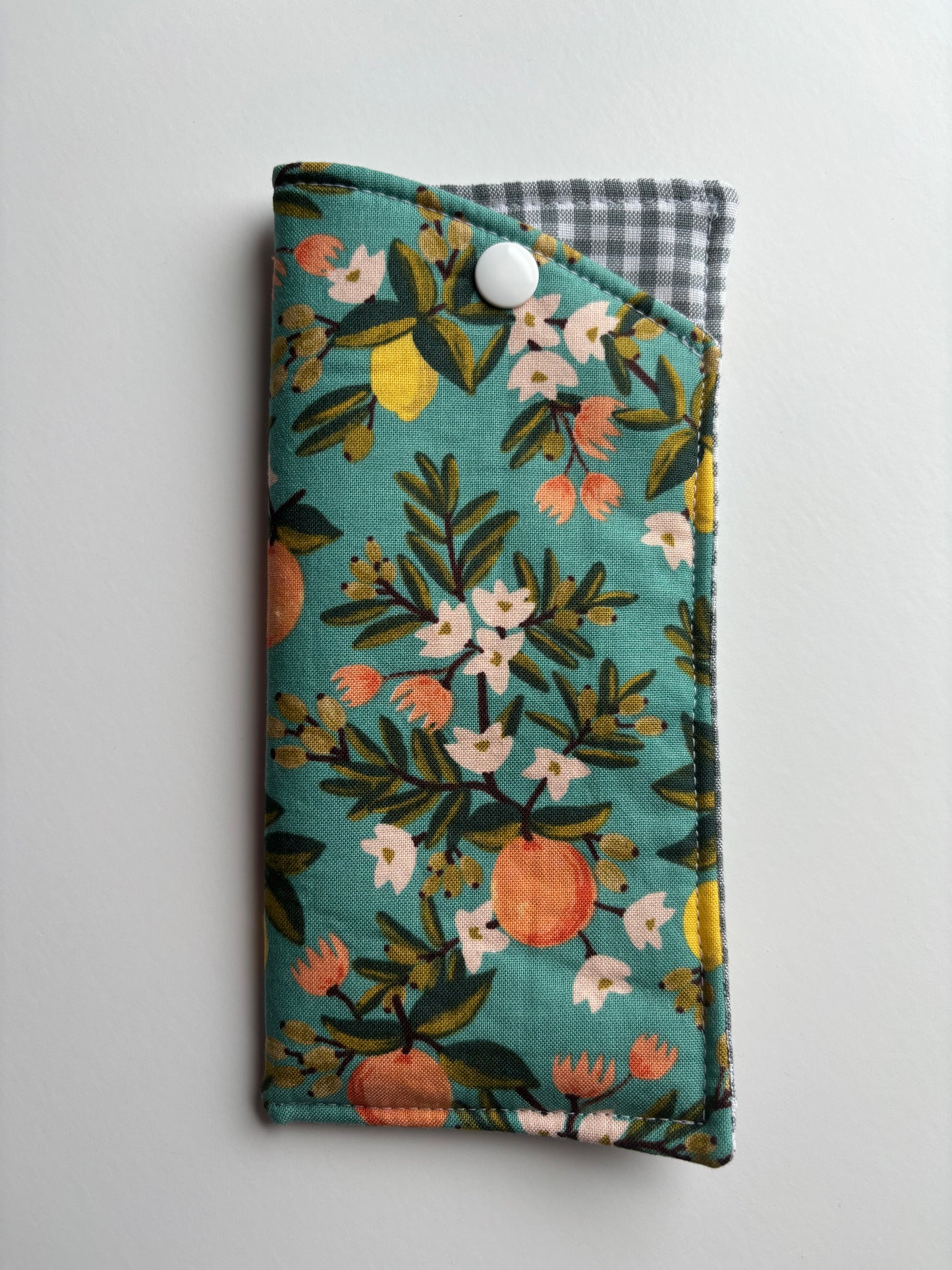 Citrus Floral Teal - Glasses Case