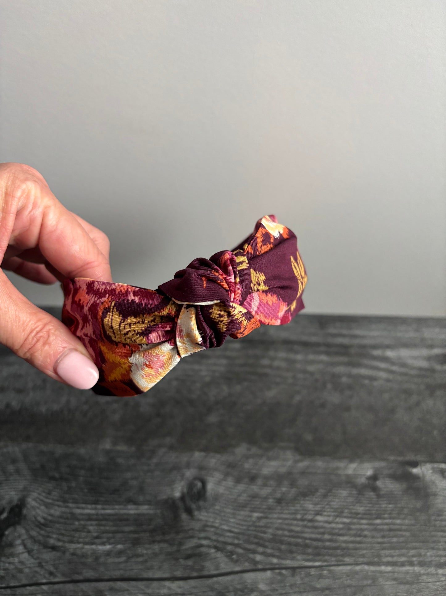 Desert Rose in Garnet - Knotted Headband