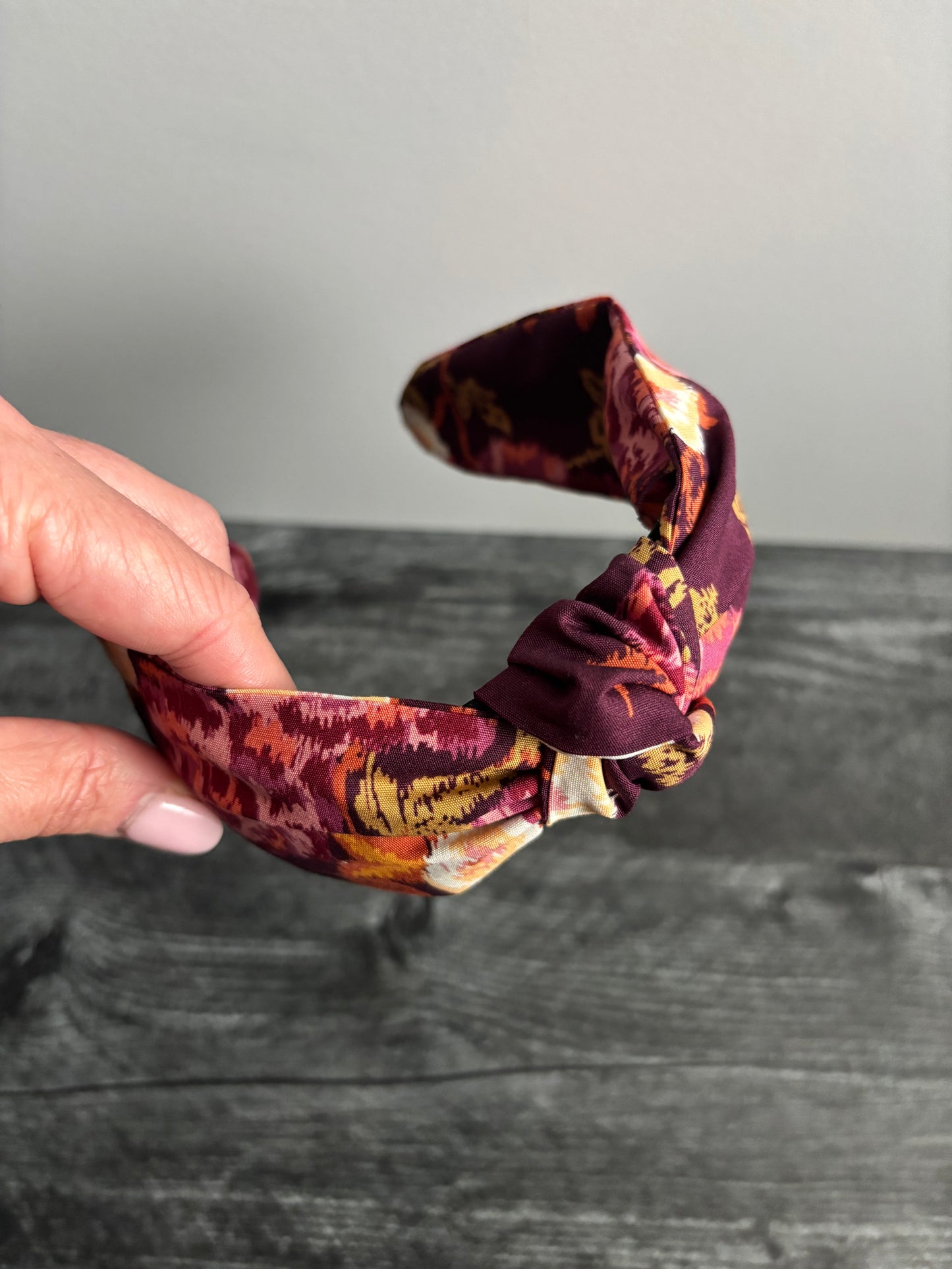 Desert Rose in Garnet - Knotted Headband