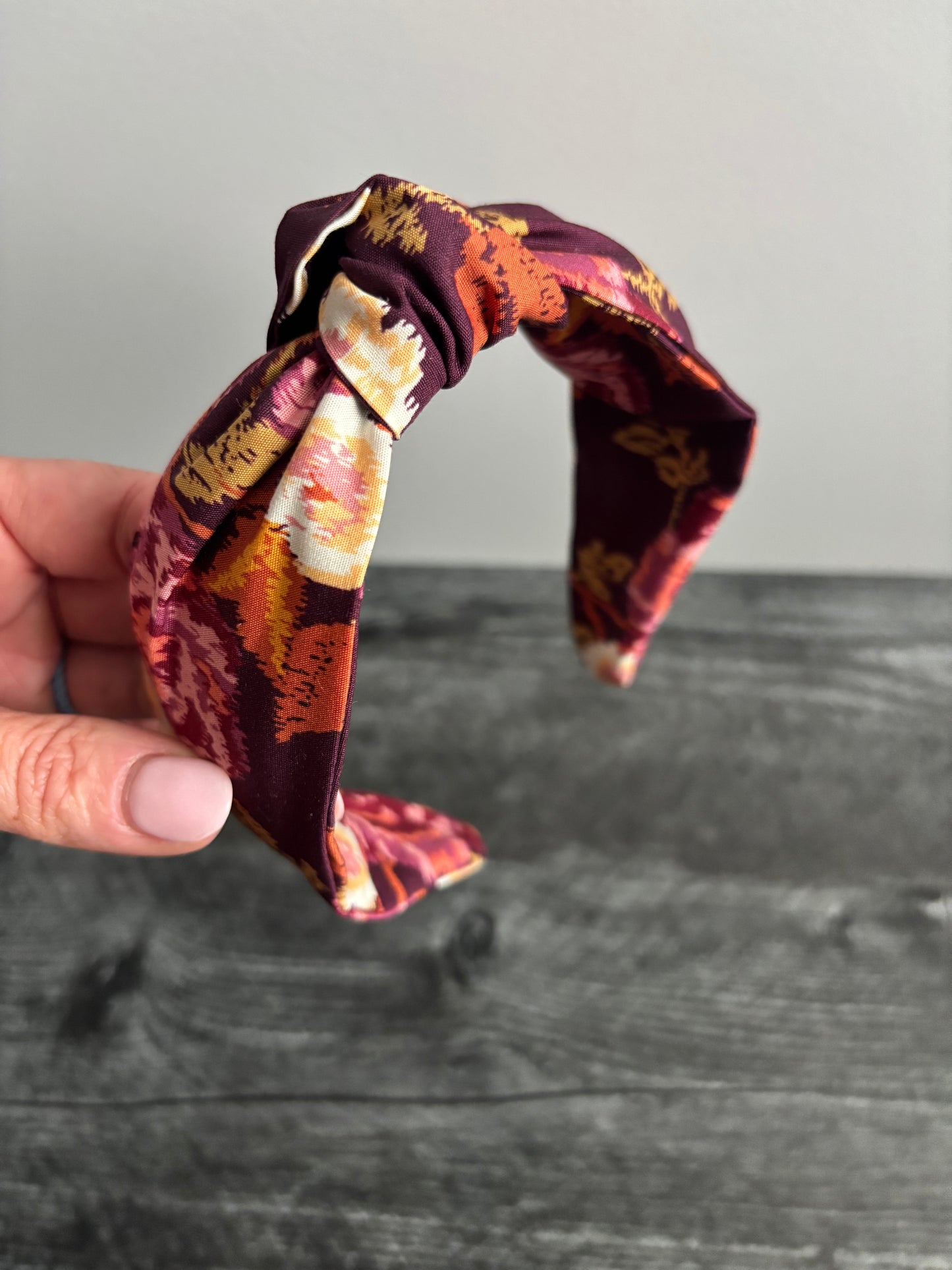 Desert Rose in Garnet - Knotted Headband