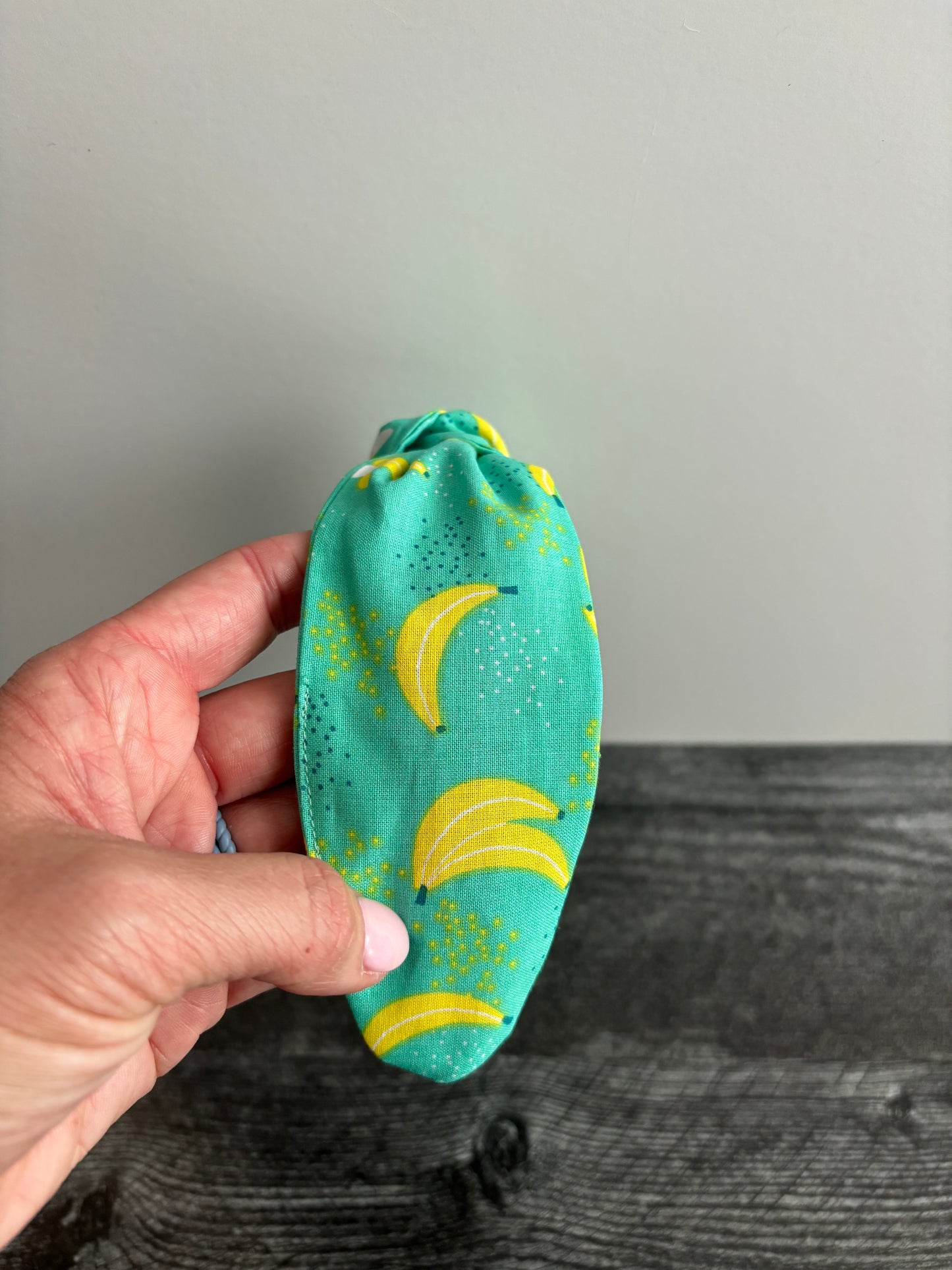Bananas on Teal - Knotted Headband