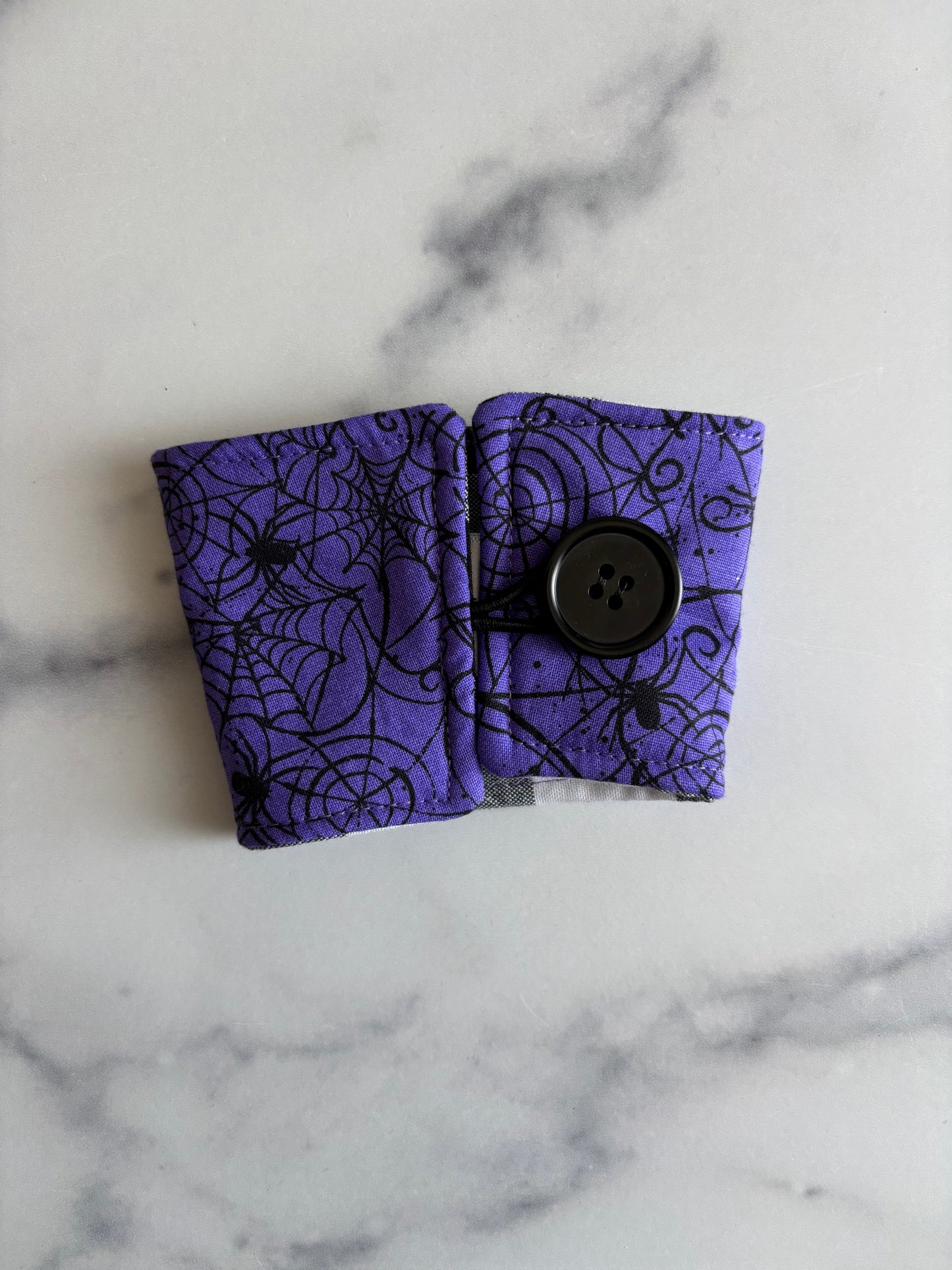Spiderwebs on Purple - Reusable Coffee Sleeve
