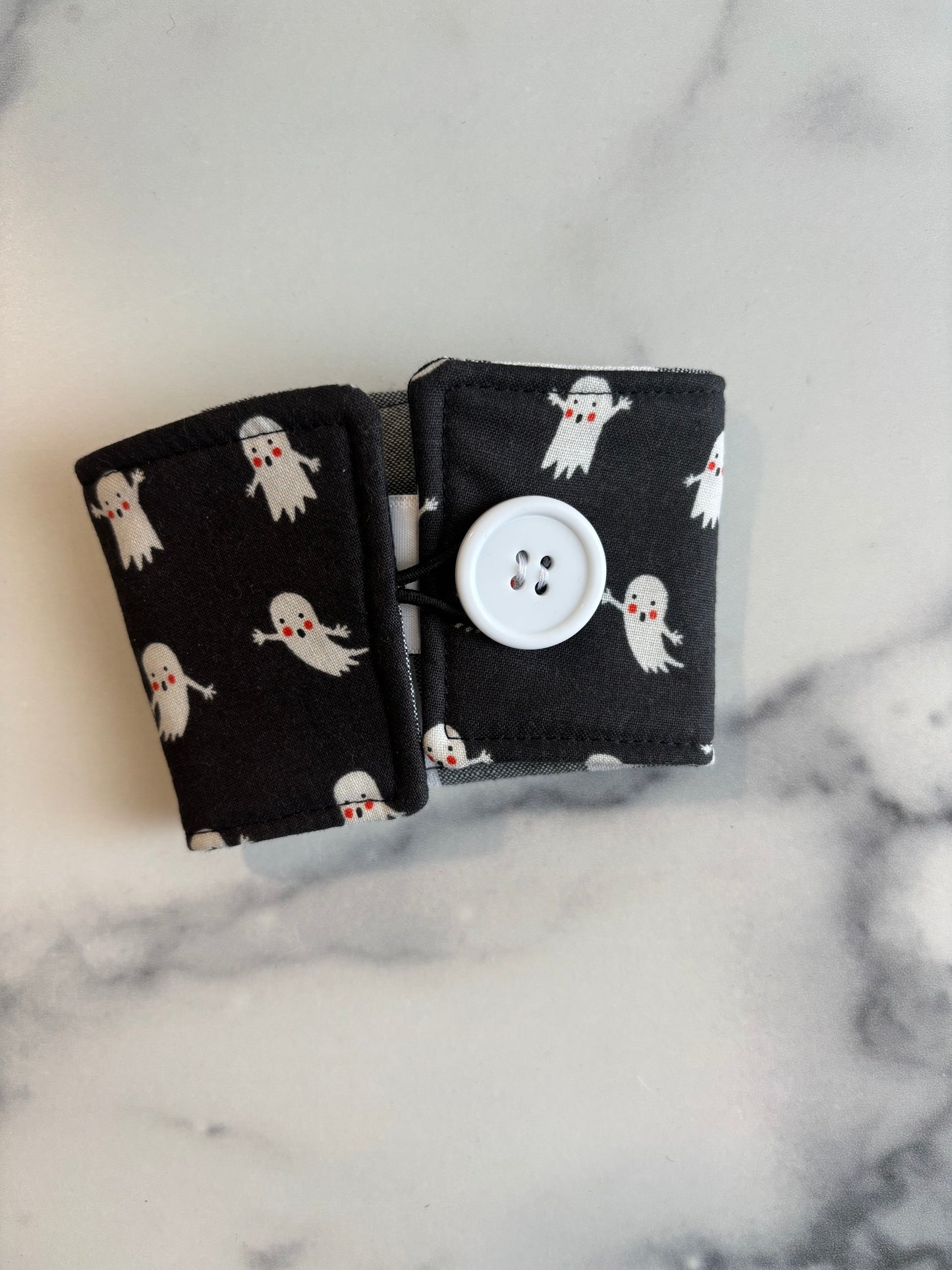Ghosts on Black - Reusable Coffee Sleeve