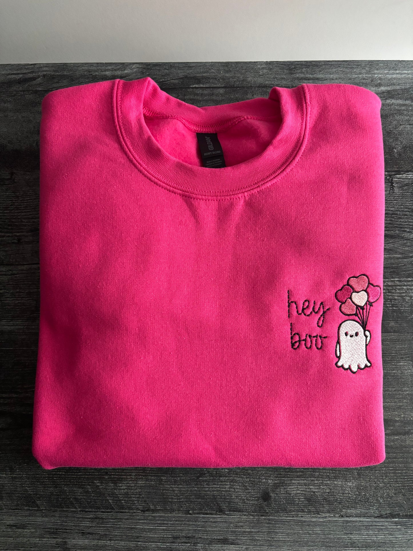 Hey Boo - Custom Appliqué Sweatshirt