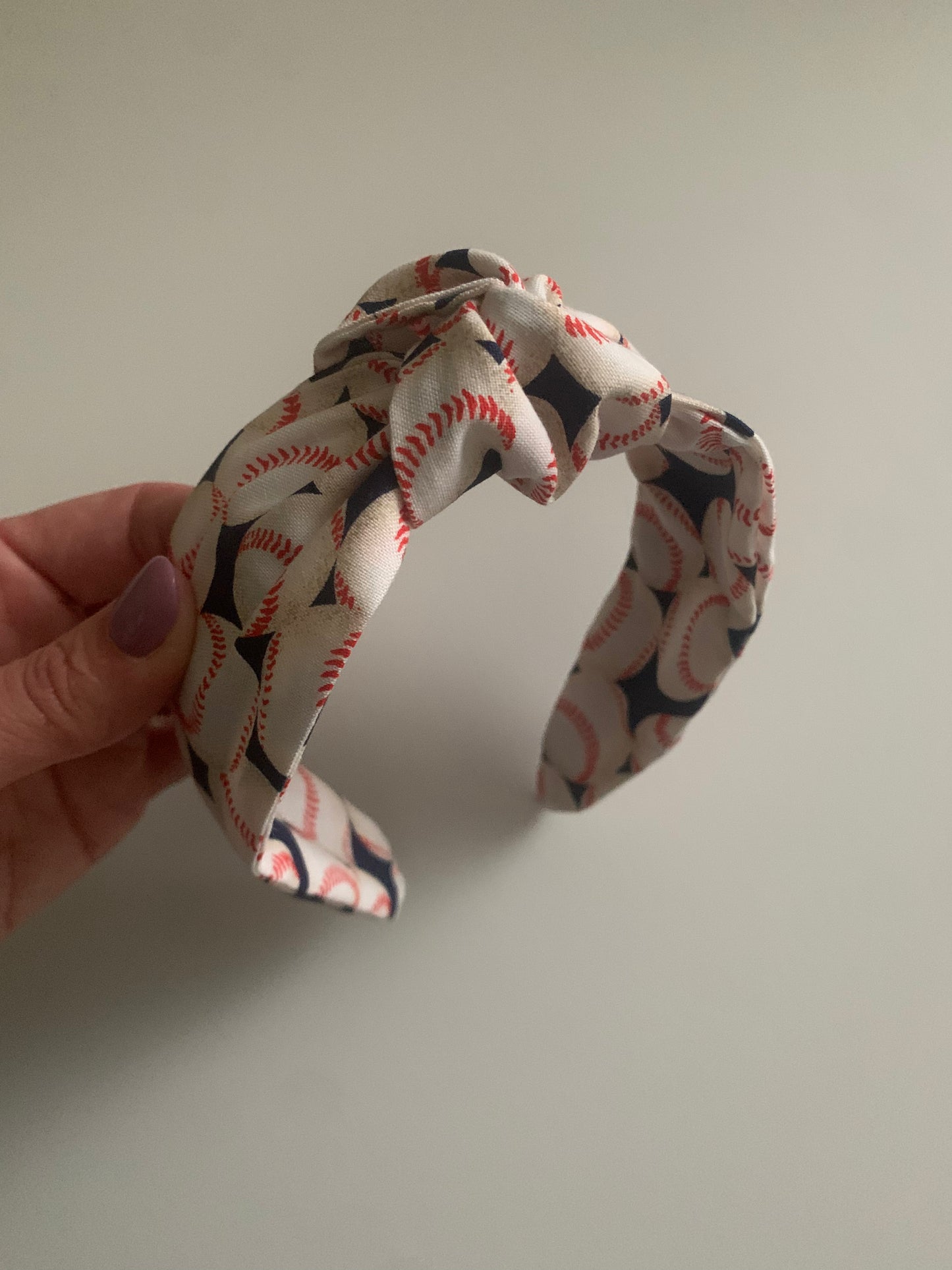 Baseballs on Navy - Knotted Headband