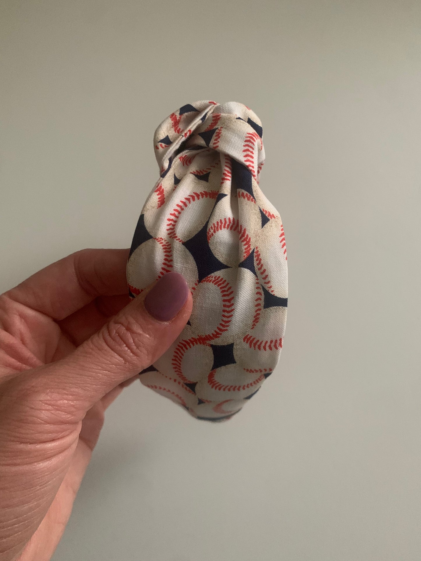 Baseballs on Navy - Knotted Headband