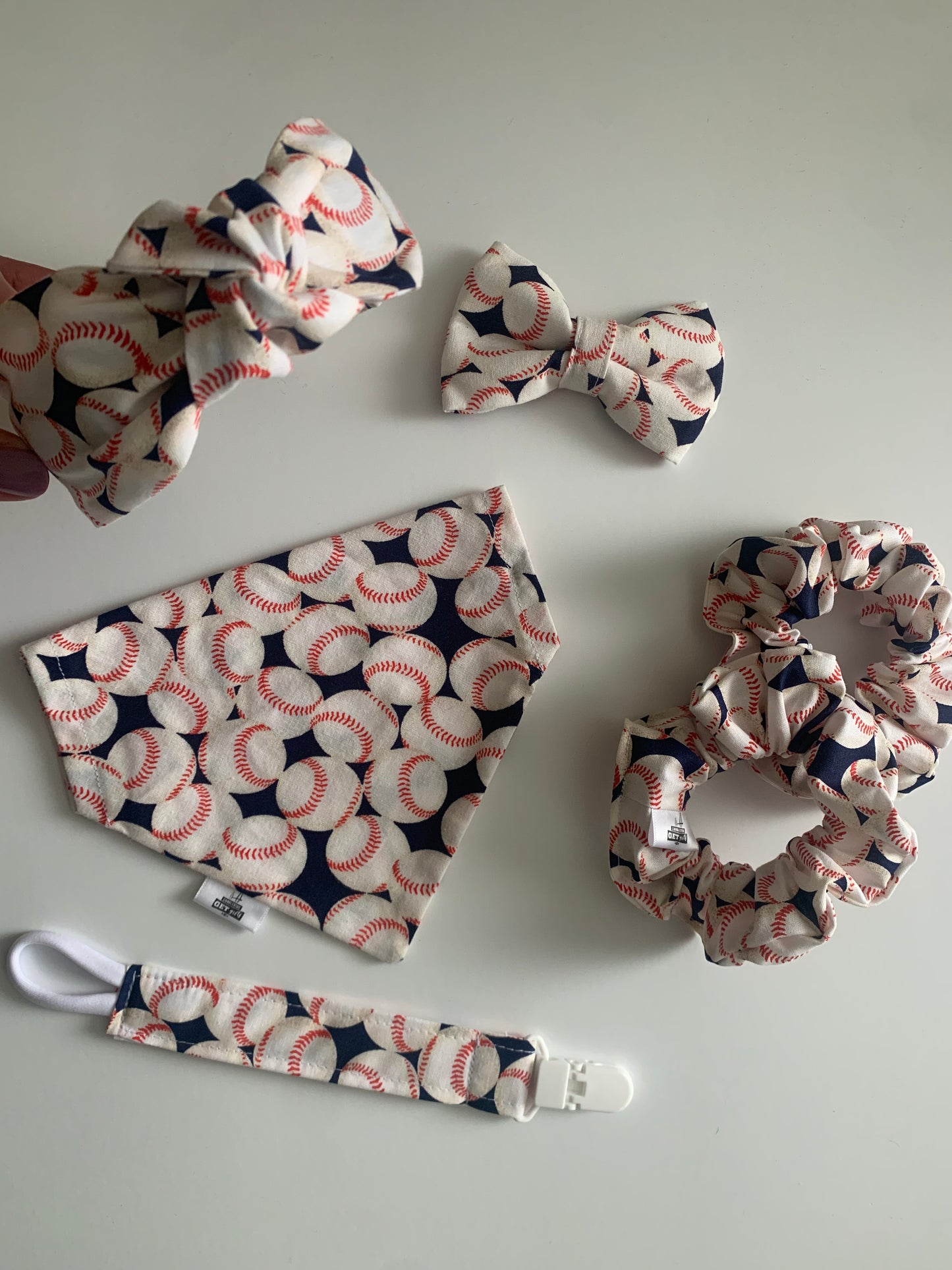 Baseballs on Navy - Paci Clip