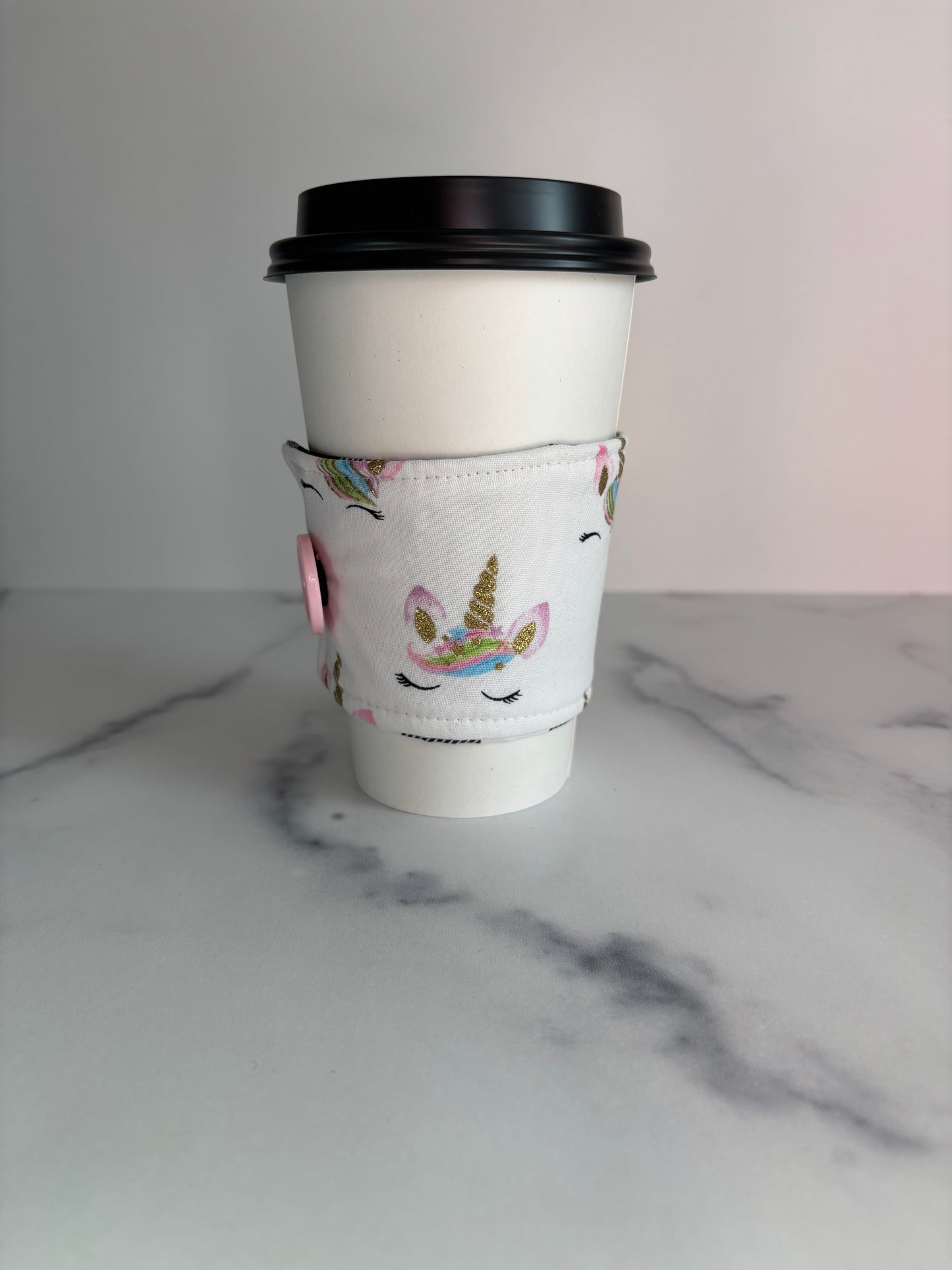 Sparkly Unicorns - Reusable Coffee Sleeve