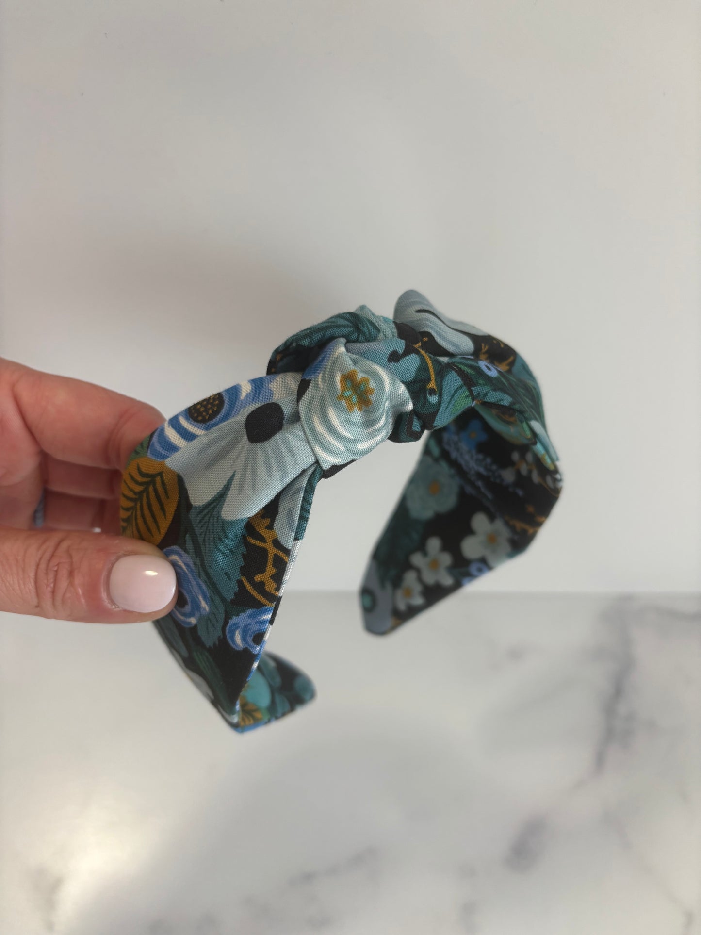 Garden Party Blue - Knotted Headband