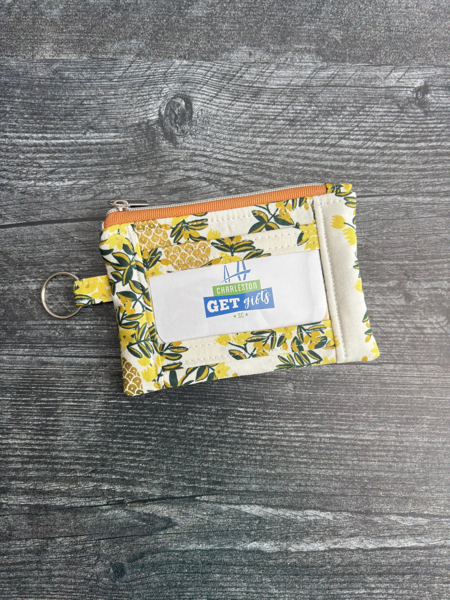 Sparkly Gold Pineapples - ID Wallet