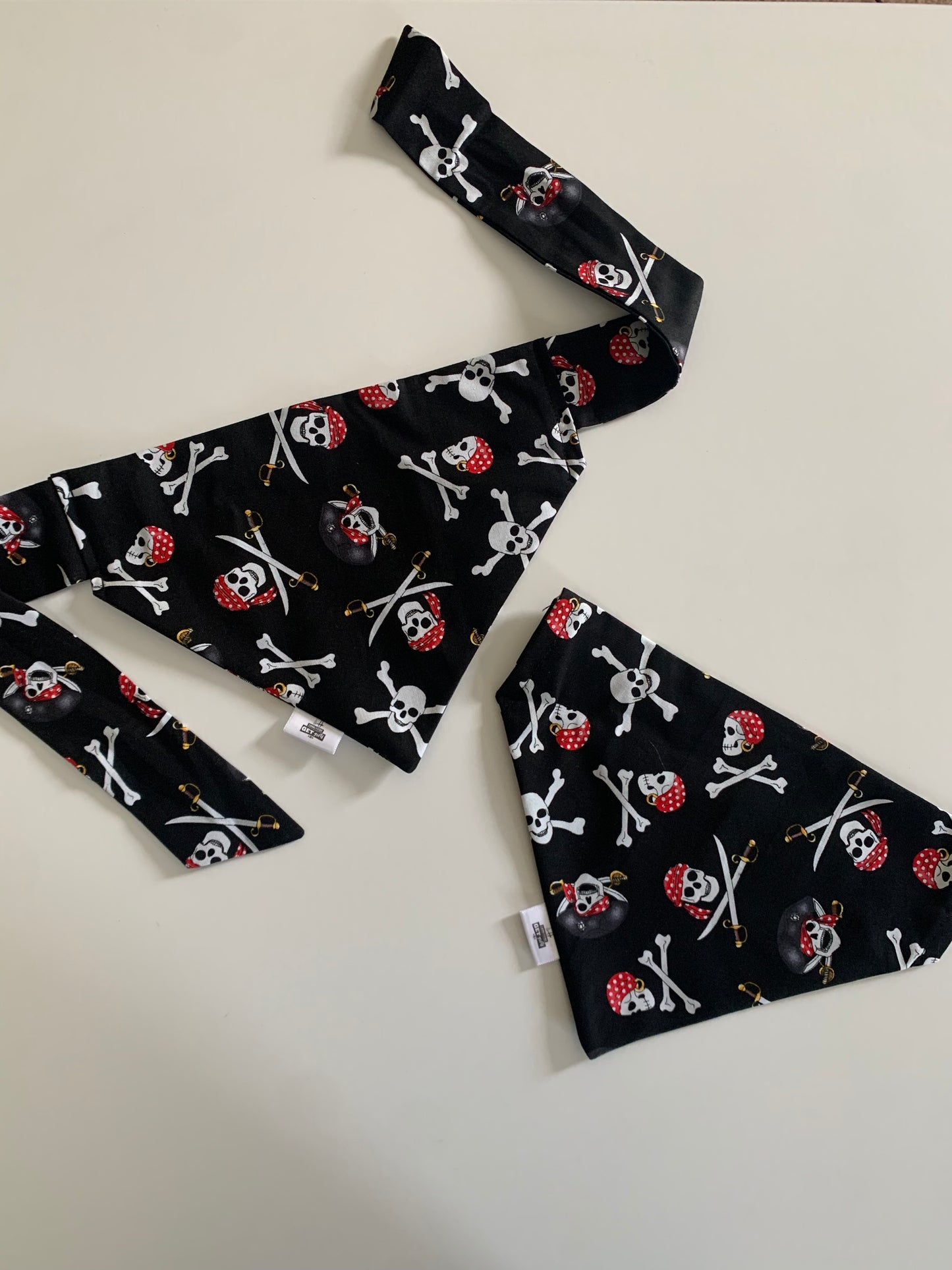 SALE - Pirates on Black - Pet Bandana