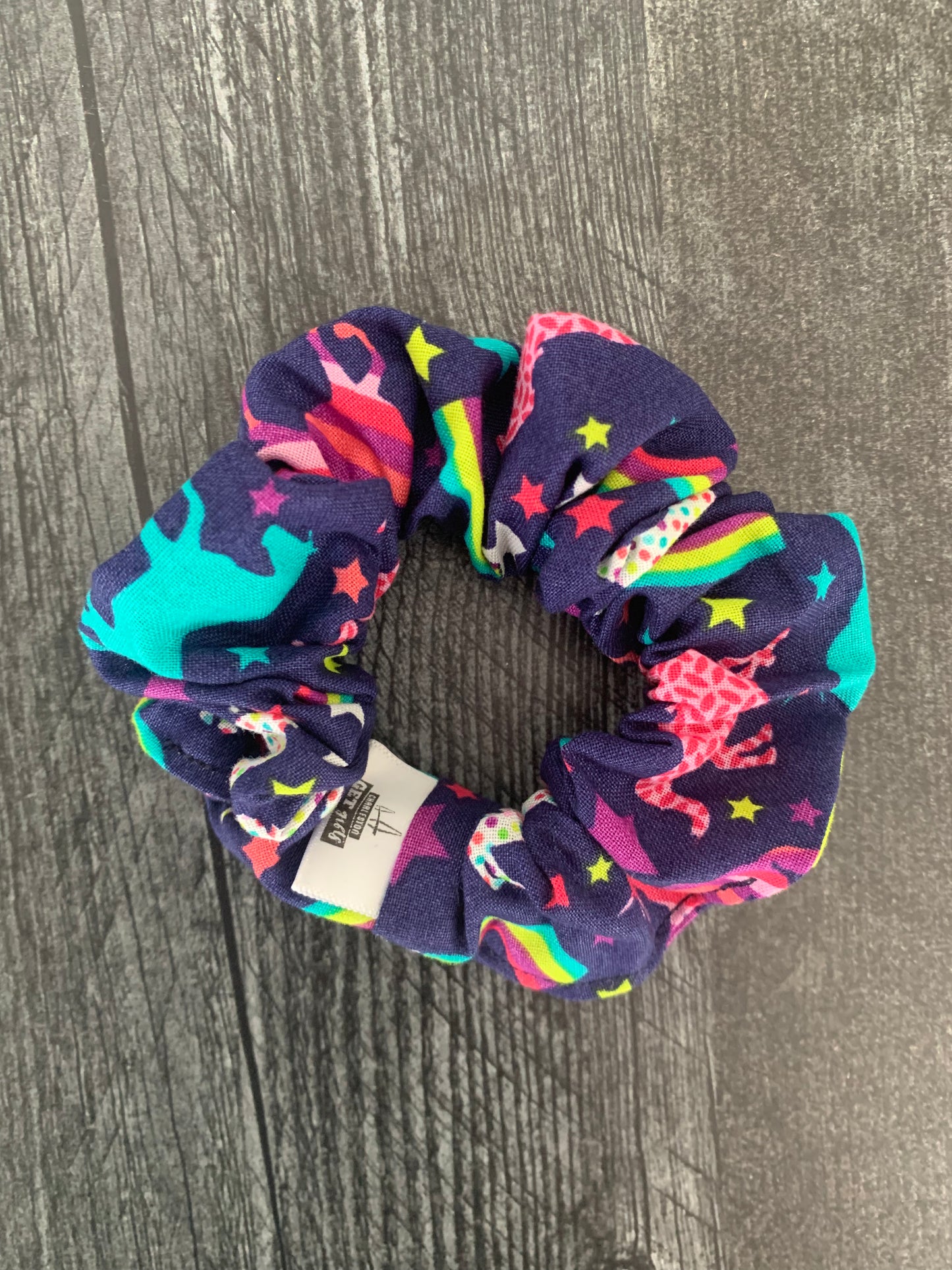 Unicorns and Rainbows - Cotton Scrunchie