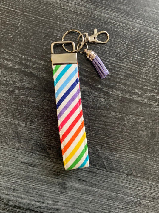 Rainbow Stripes - Keychain
