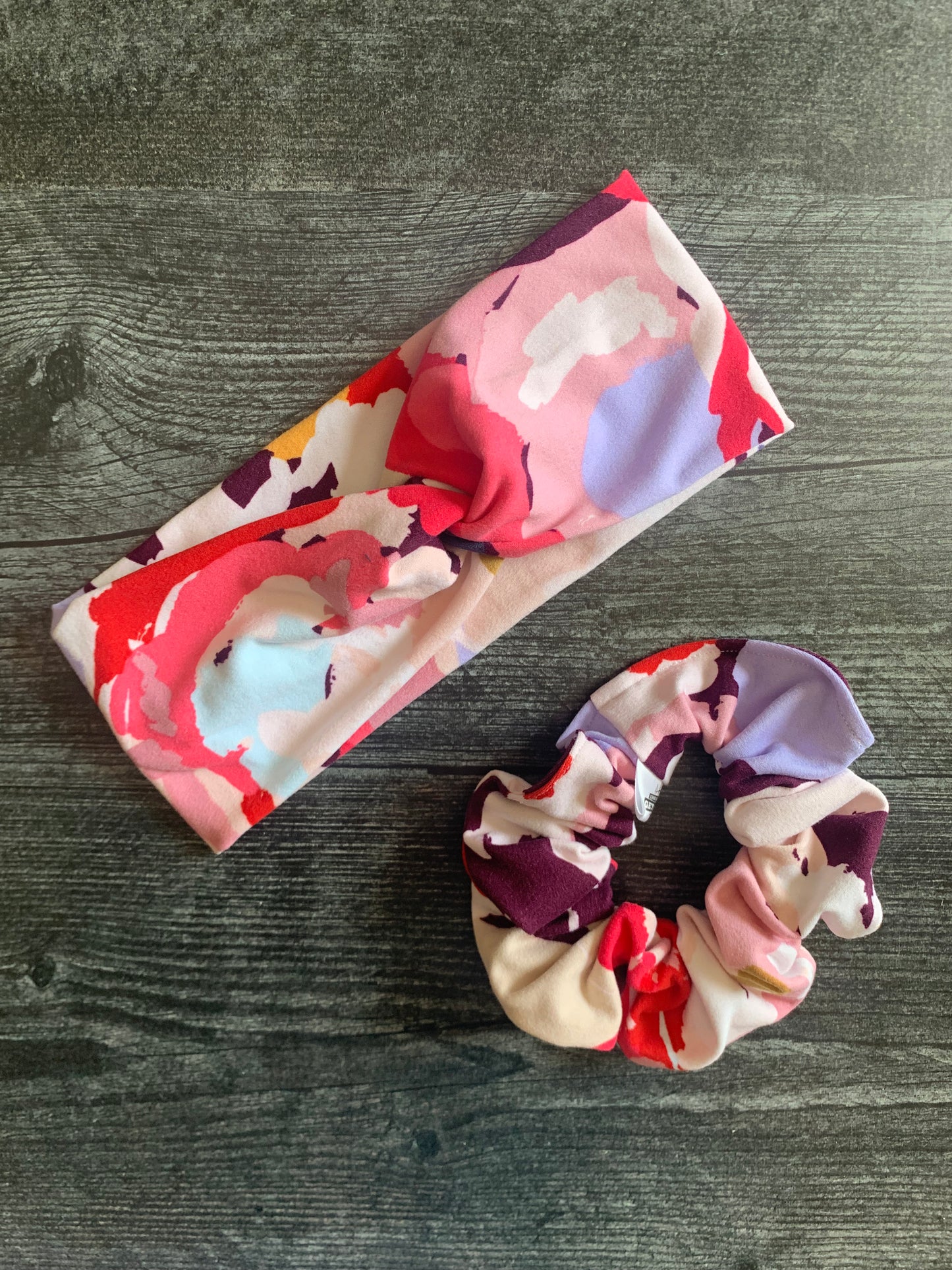 Abstract Pinks - Twisted Knit Headbands