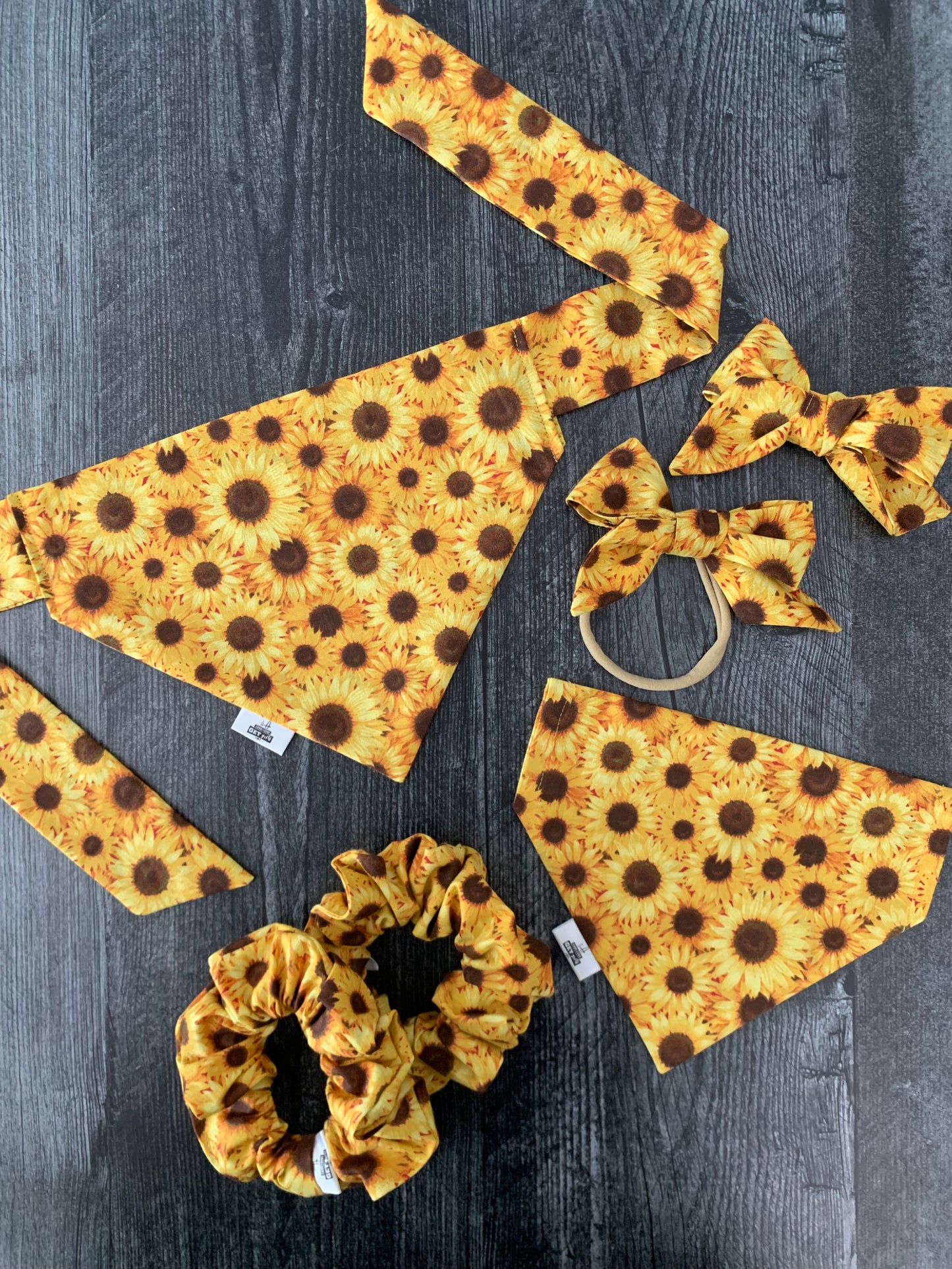 Harvest Sunflowers - Cotton Scrunchie