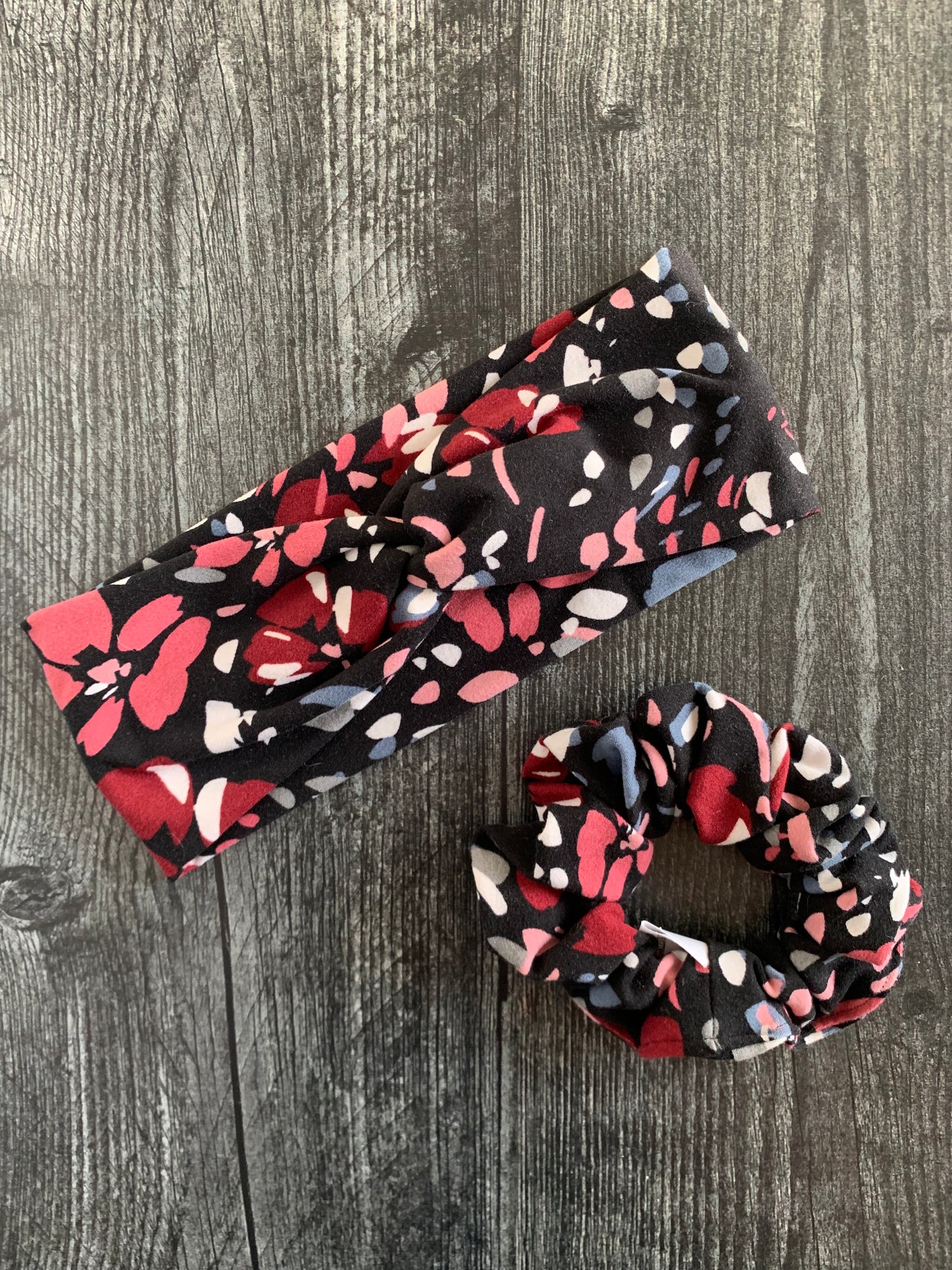 Spotted on Black - Twisted Knit Headbands