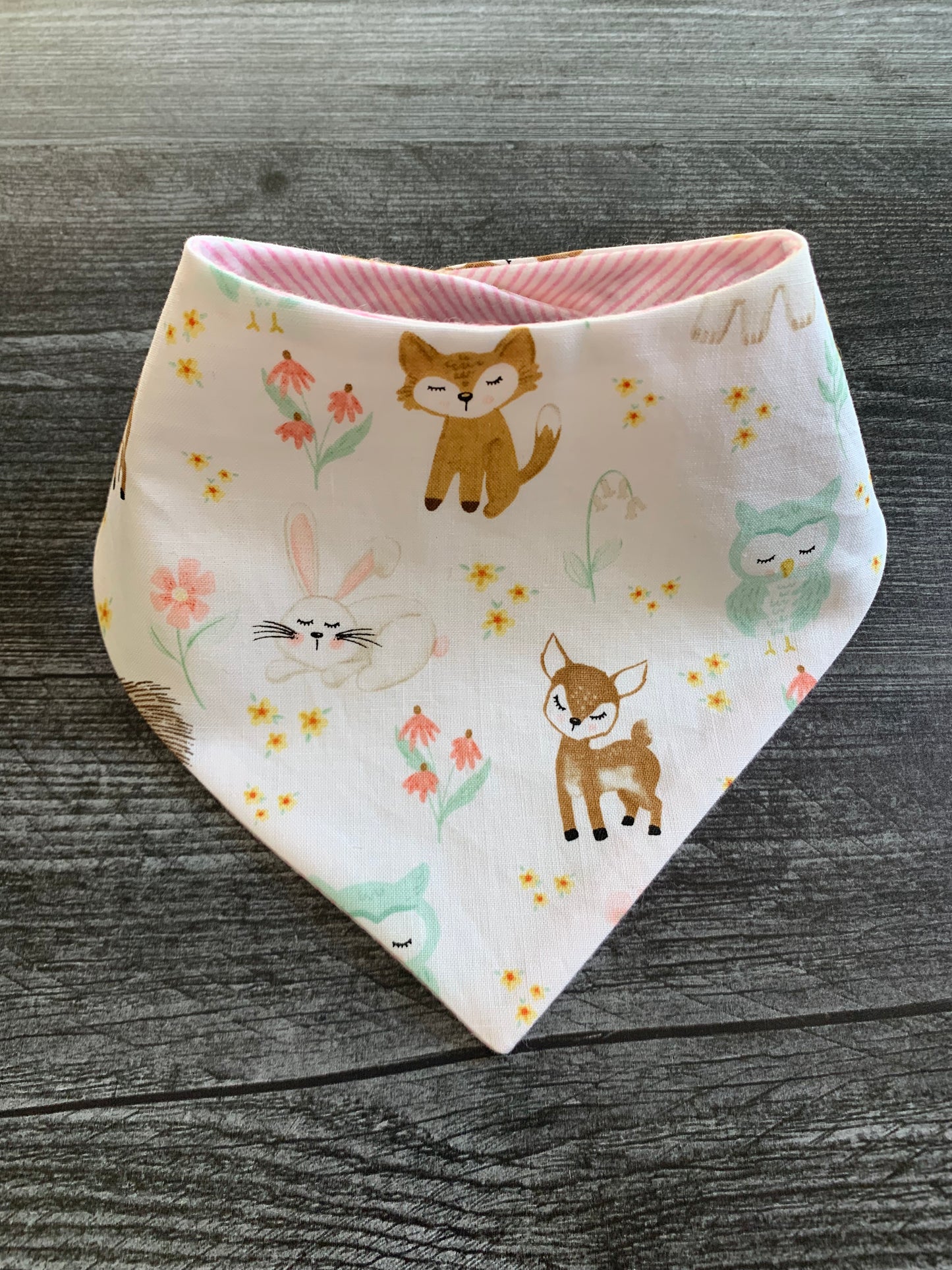 Sleepy Woodland Animals - Infant/Toddler Bandana Bib