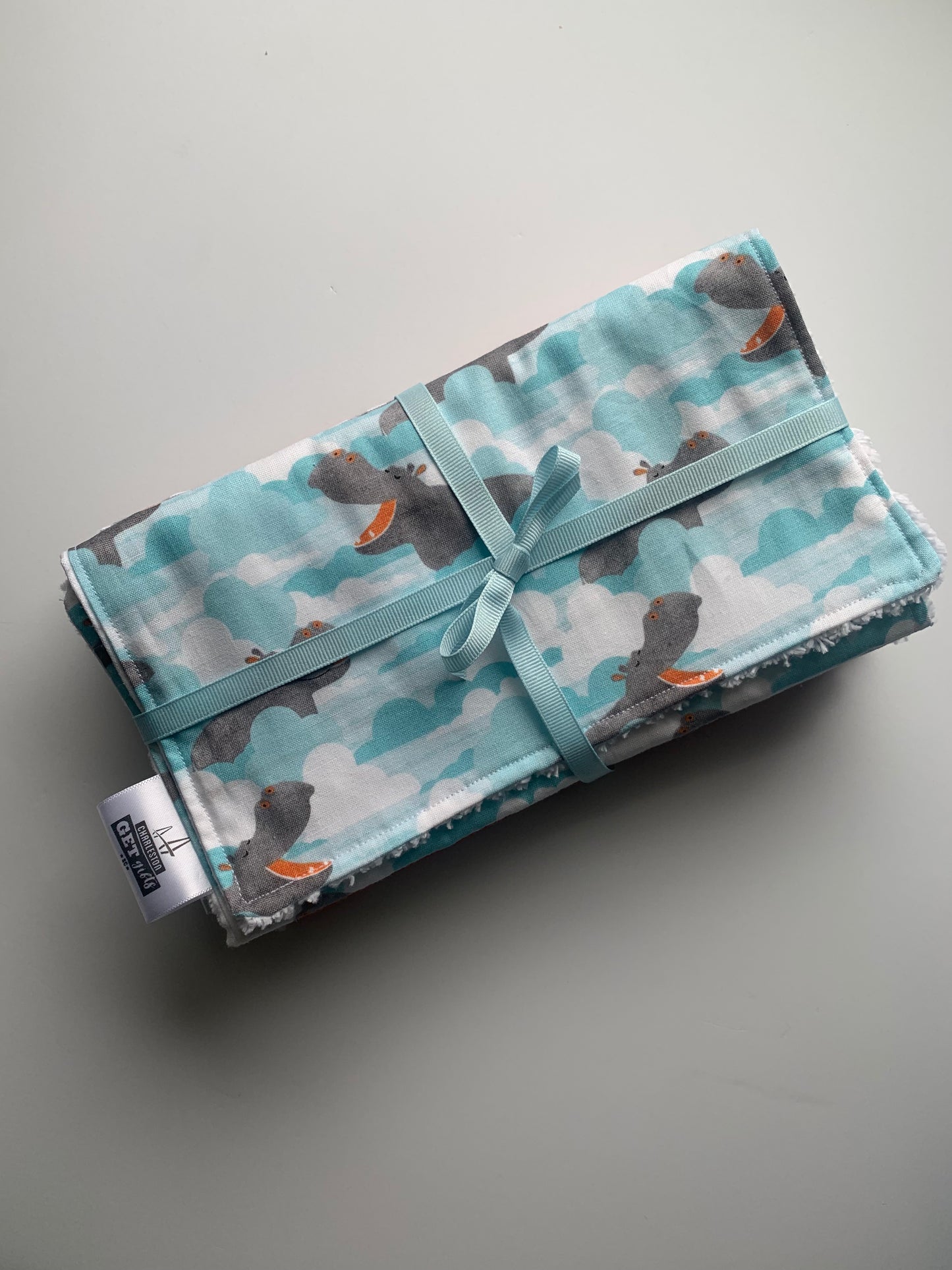 Hippos - Burp Cloth Set