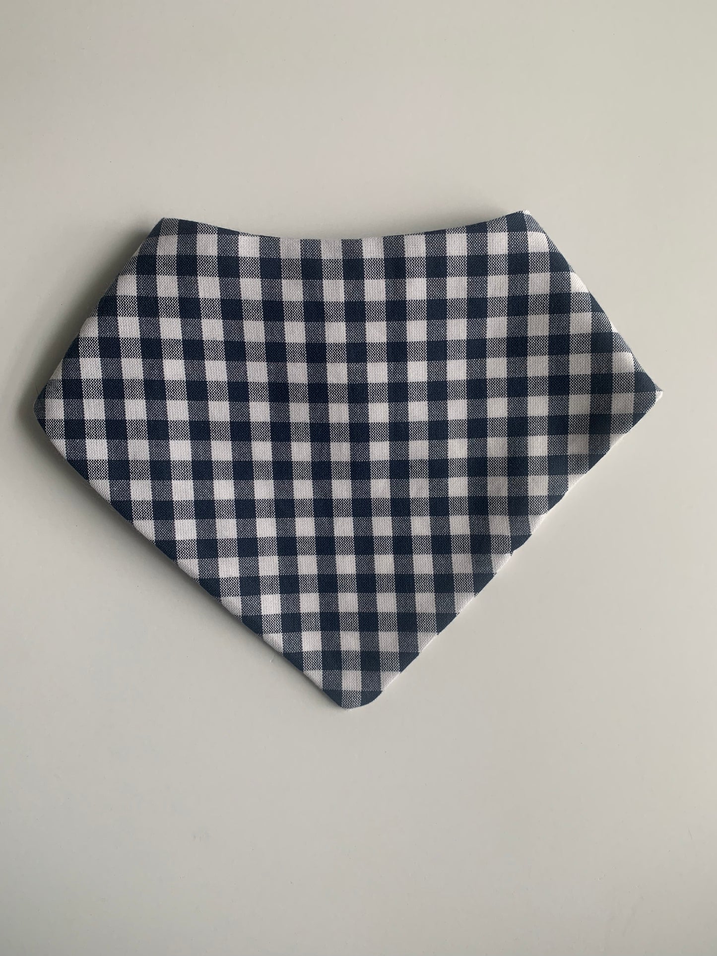 Navy Blue Gingham - Infant/Toddler Bandana Bib