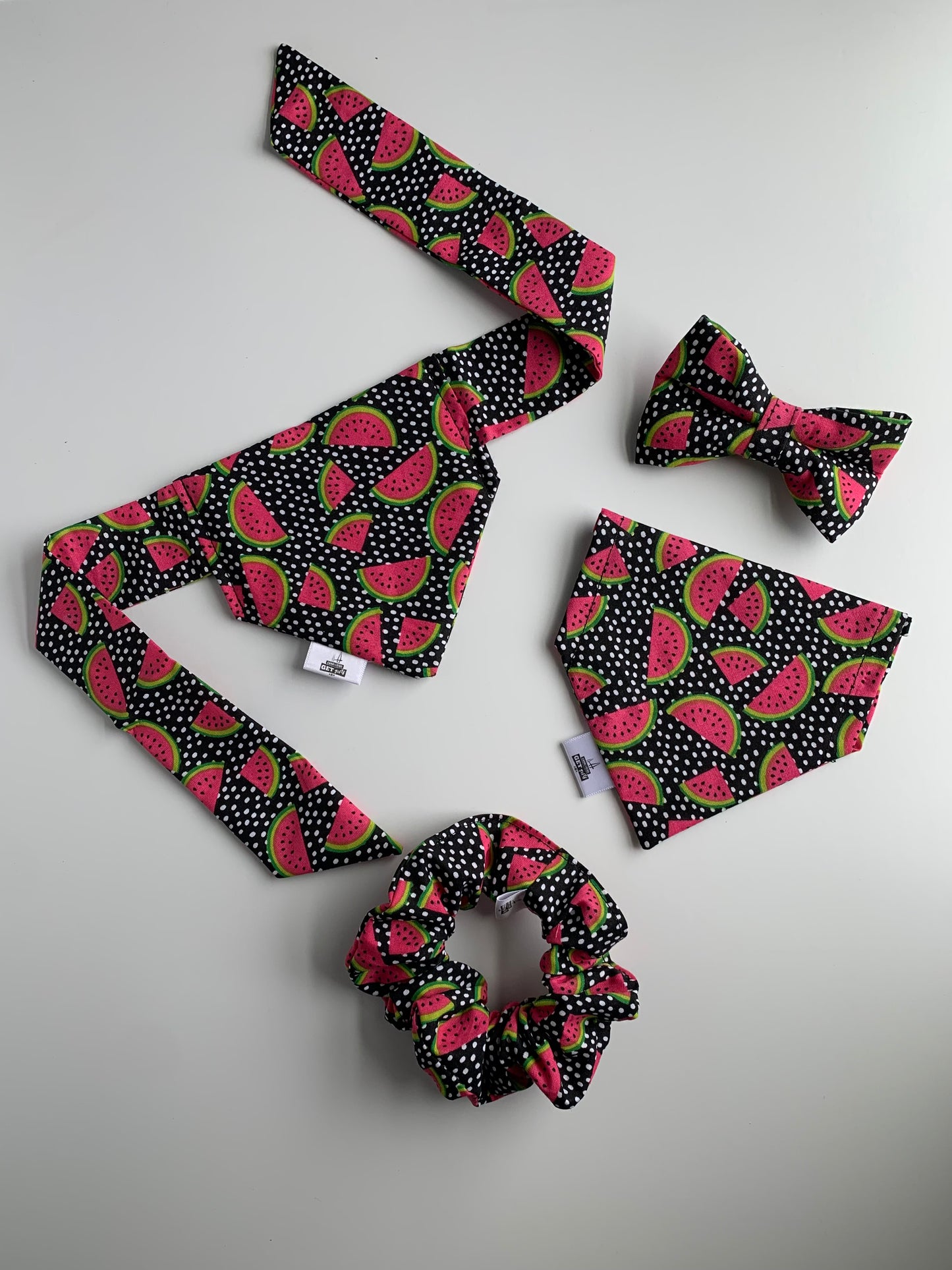 SALE - Watermelons on Black - Pet Bandana