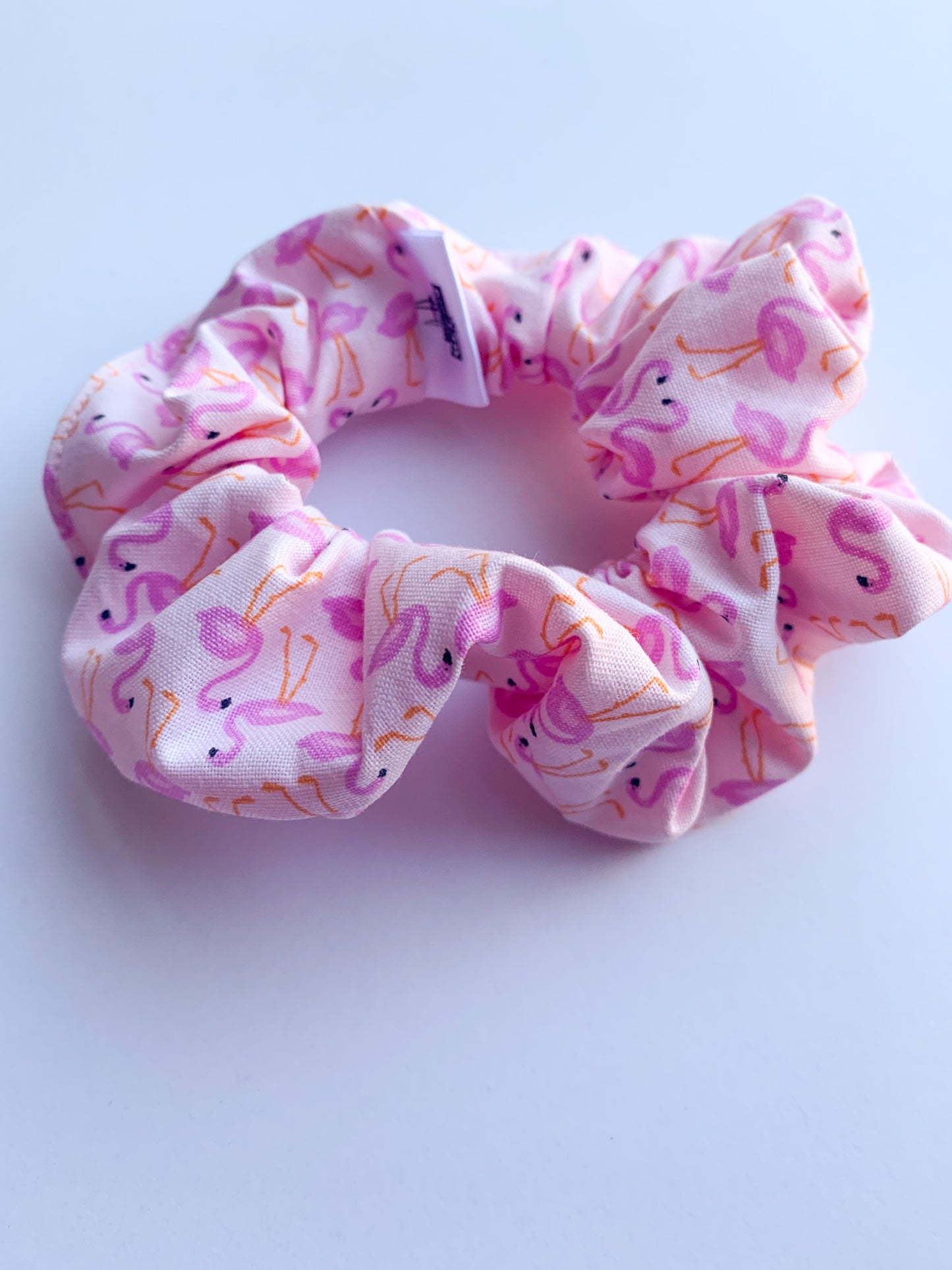Flamingos - Cotton Scrunchie