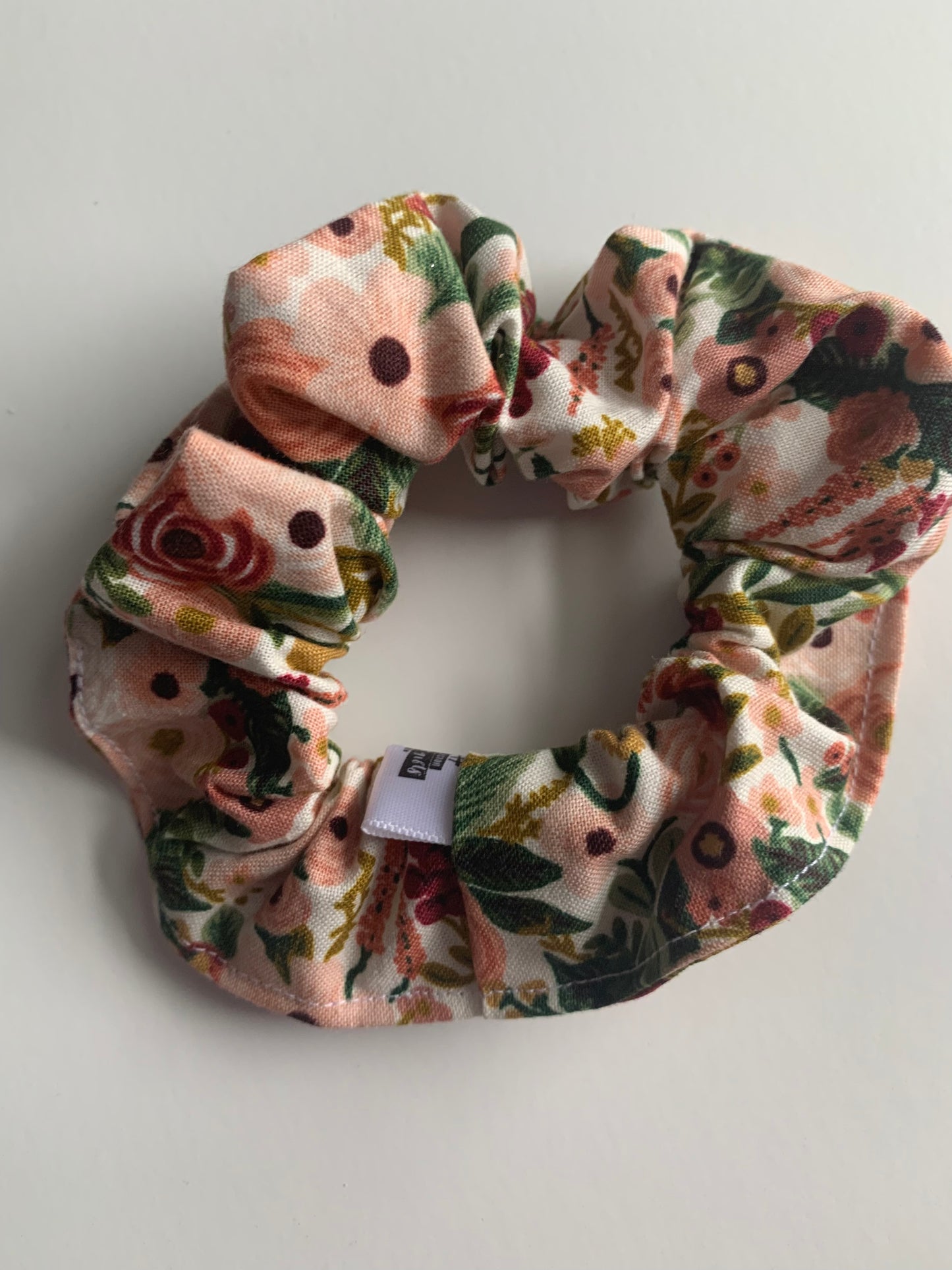 Petite Garden Party Rose - Cotton Scrunchie