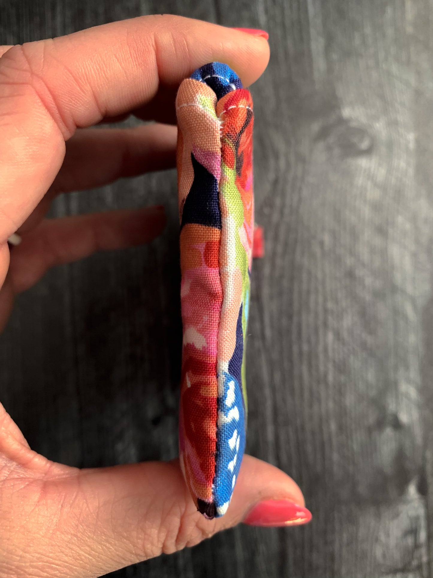 Blissful Blooms in Navy - Lanyard/Keychain Wallet