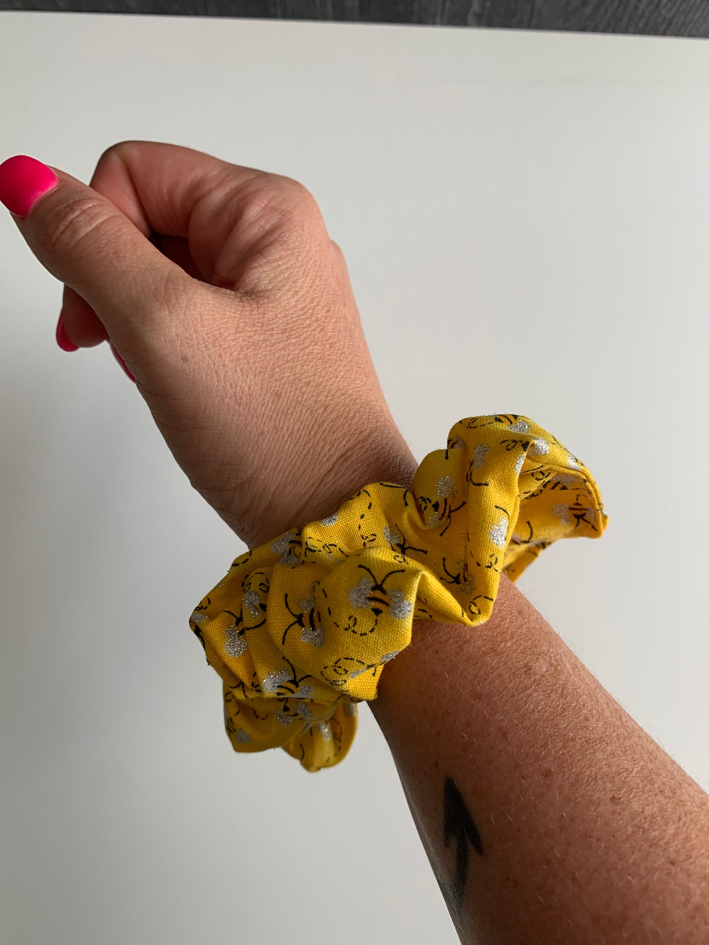 Sparkly Bees - Cotton Scrunchie